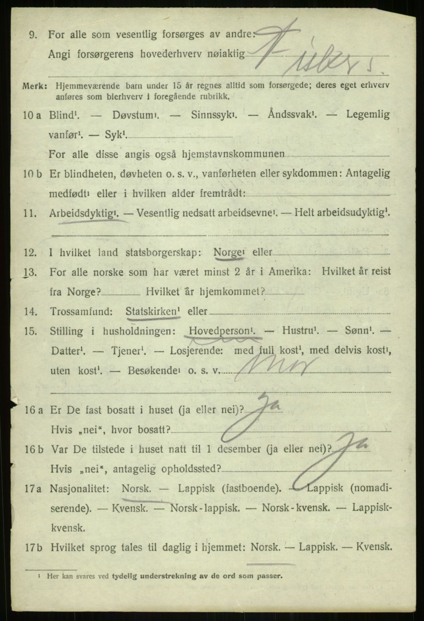 SATØ, 1920 census for Lenvik, 1920, p. 12285