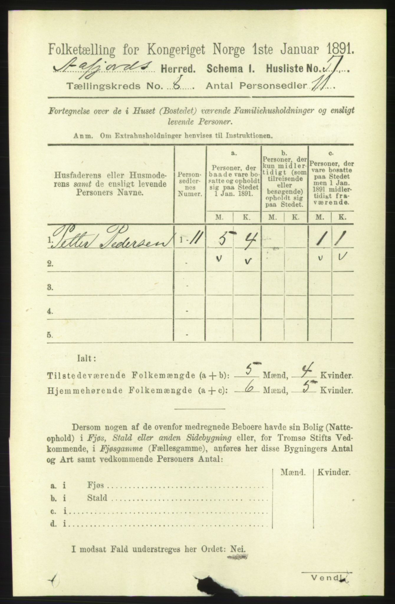 RA, 1891 census for 1630 Åfjord, 1891, p. 1978