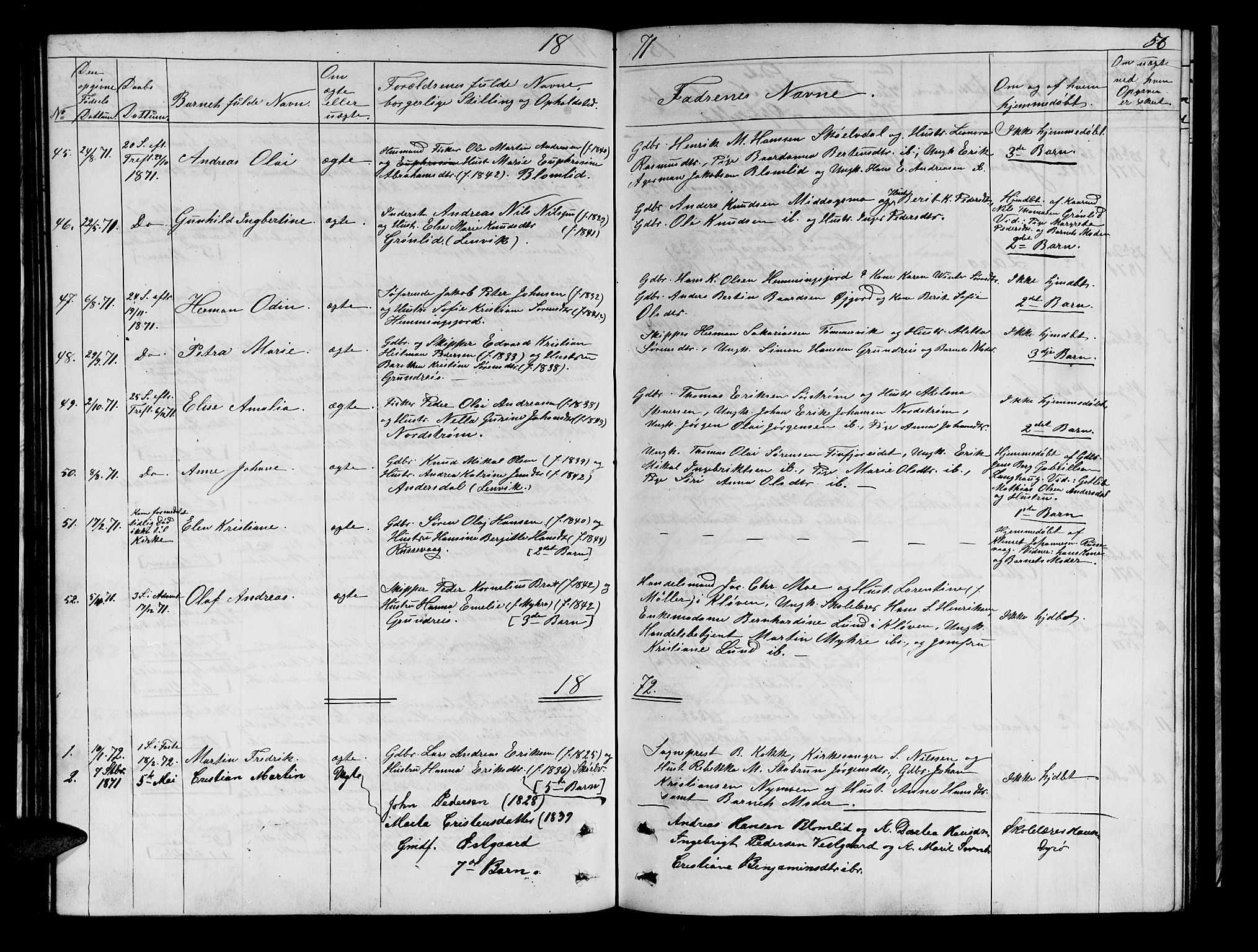Tranøy sokneprestkontor, SATØ/S-1313/I/Ia/Iab/L0021klokker: Parish register (copy) no. 21, 1861-1886, p. 56
