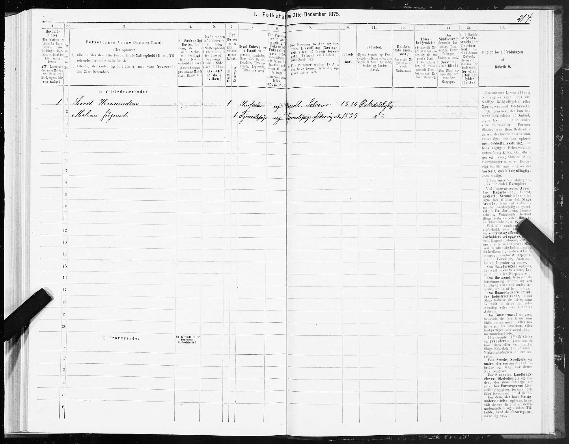 SAT, 1875 census for 1638P Orkdal, 1875, p. 8214