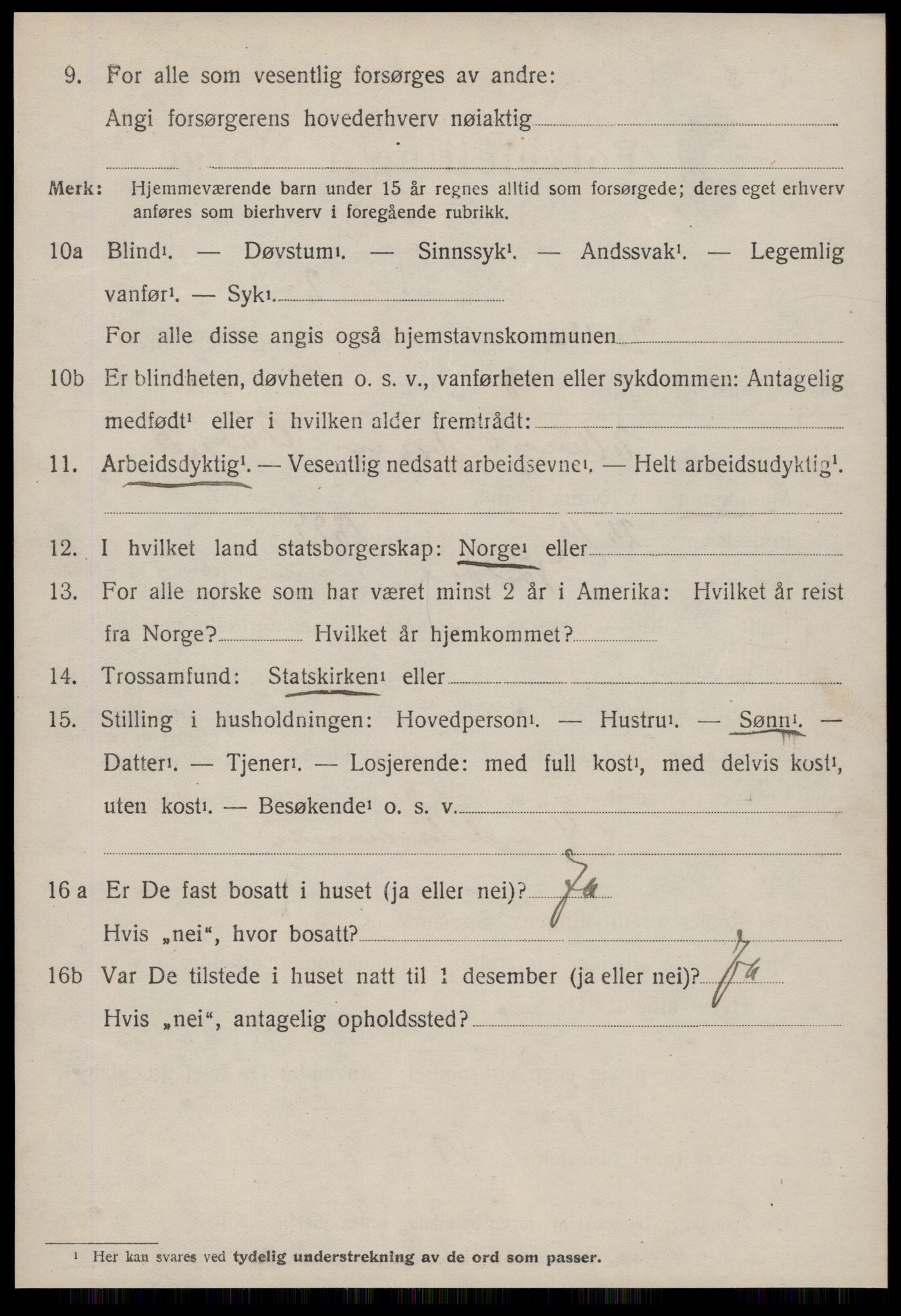 SAT, 1920 census for Vartdal, 1920, p. 1682