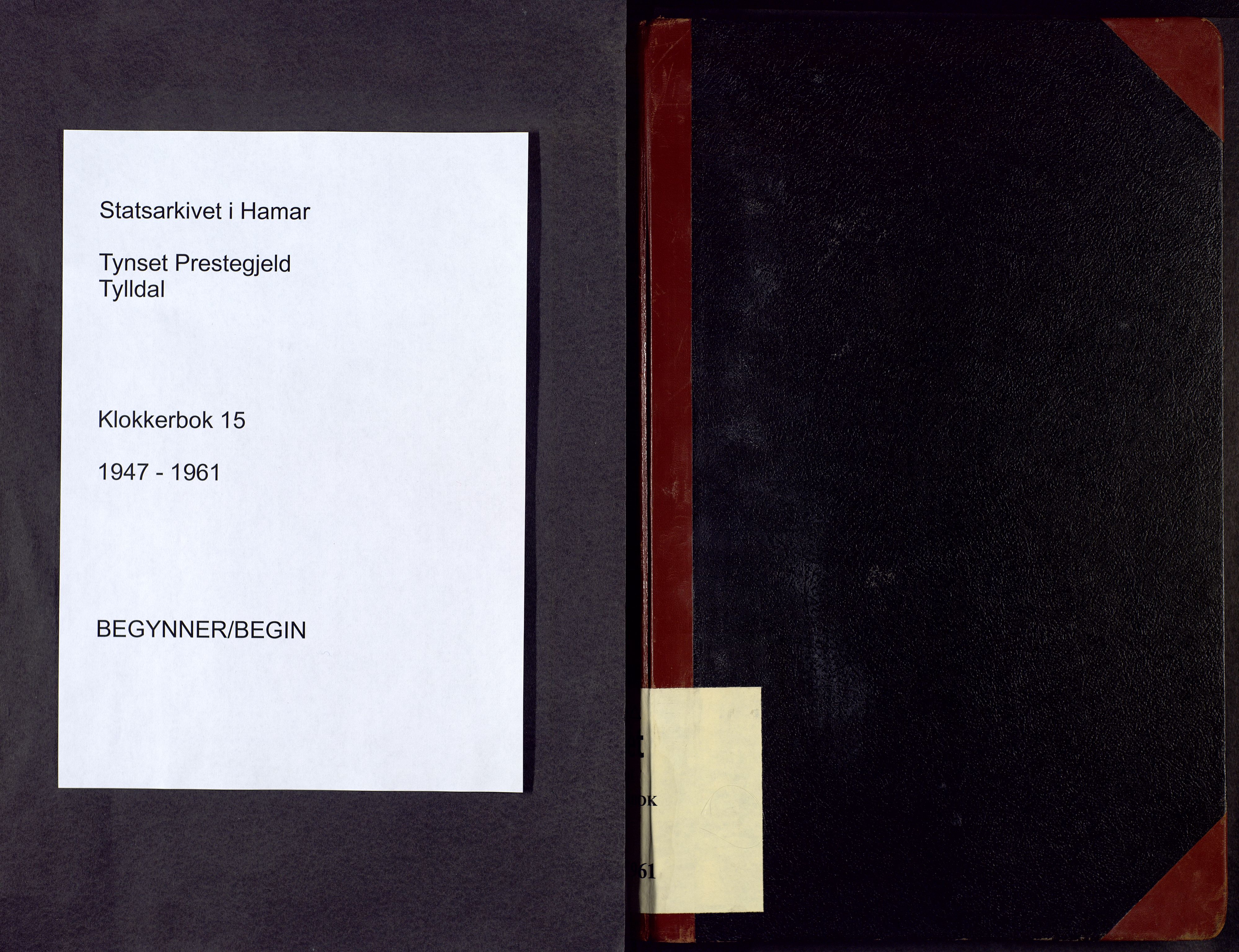 Tynset prestekontor, SAH/PREST-058/H/Ha/Hab/L0015: Parish register (copy) no. 15, 1947-1961