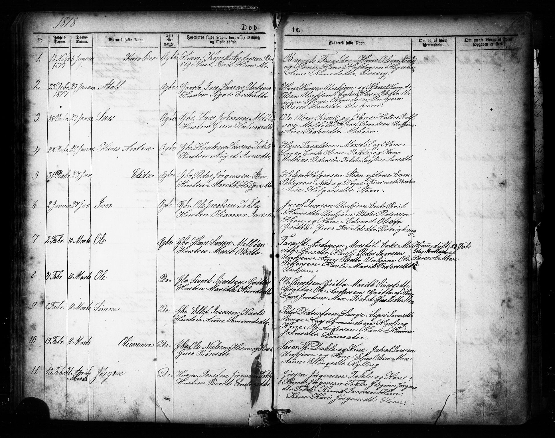 Ministerialprotokoller, klokkerbøker og fødselsregistre - Møre og Romsdal, SAT/A-1454/545/L0588: Parish register (copy) no. 545C02, 1867-1902, p. 40
