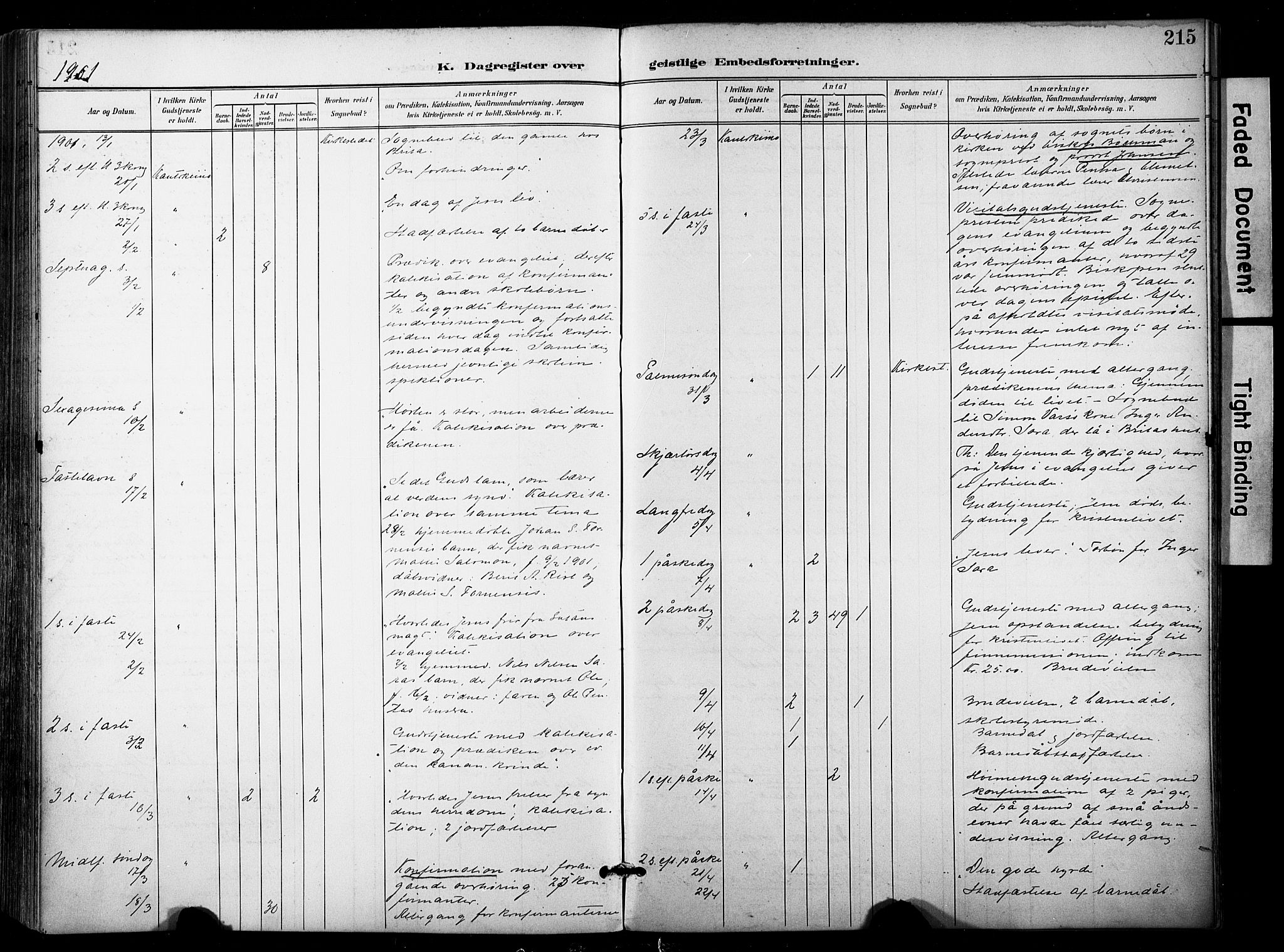 Kautokeino sokneprestembete, SATØ/S-1340/H/Ha/L0005.kirke: Parish register (official) no. 5, 1896-1916, p. 215