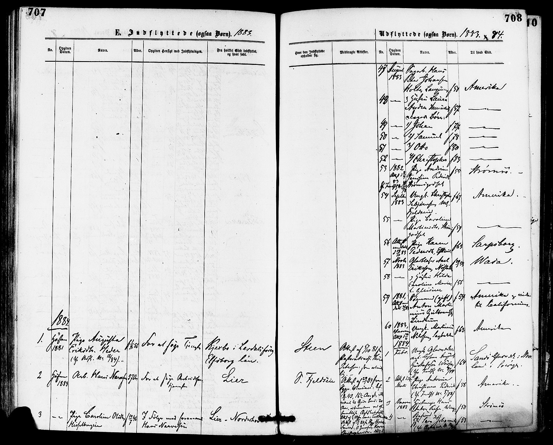 Skoger kirkebøker, AV/SAKO-A-59/F/Fa/L0005: Parish register (official) no. I 5, 1873-1884, p. 707-708