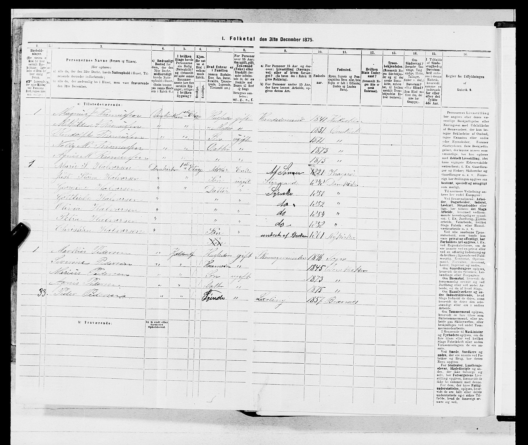 SAB, 1875 census for 1301 Bergen, 1875, p. 3600