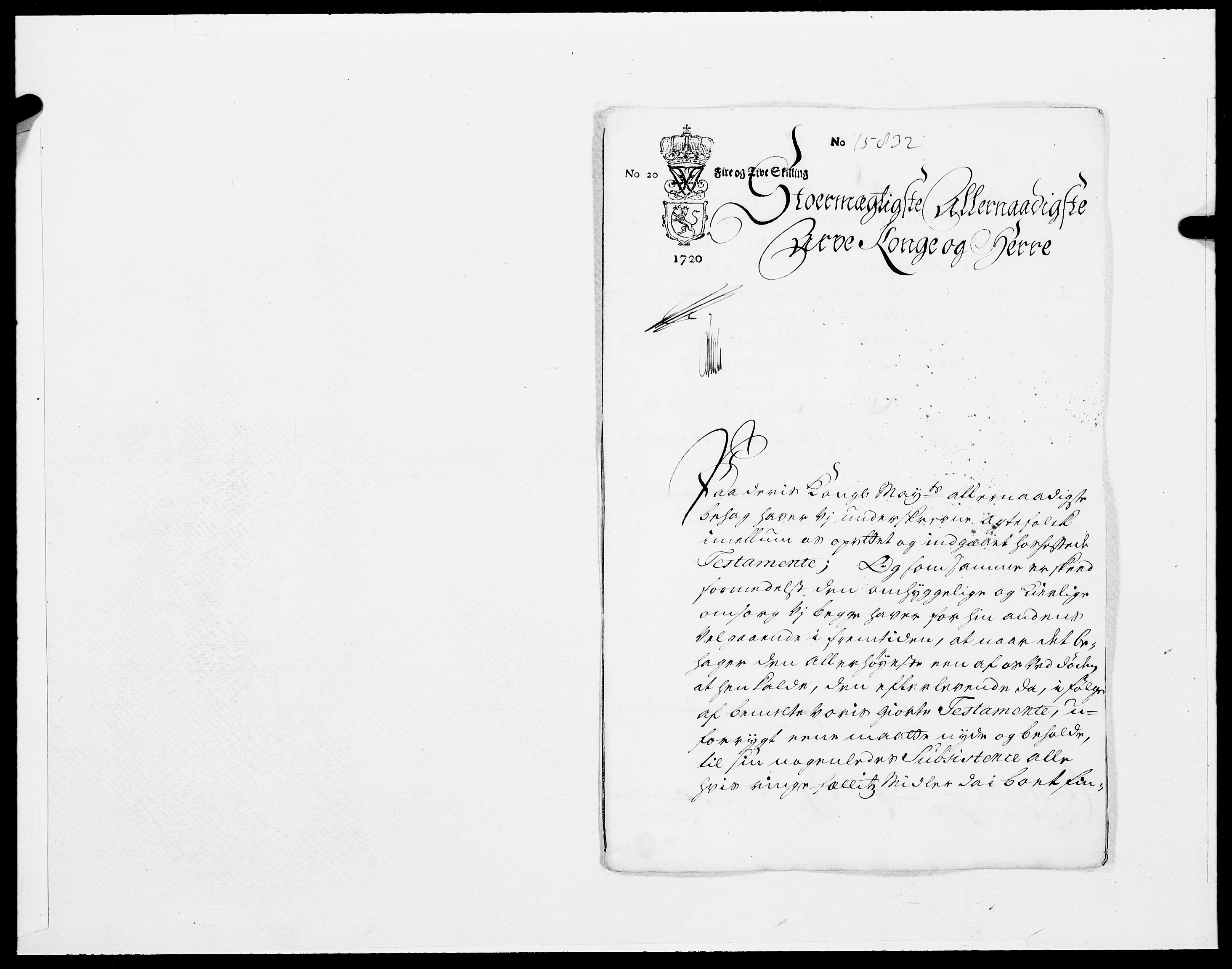 Danske Kanselli 1572-1799, AV/RA-EA-3023/F/Fc/Fcc/Fcca/L0086: Norske innlegg 1572-1799, 1720, p. 57