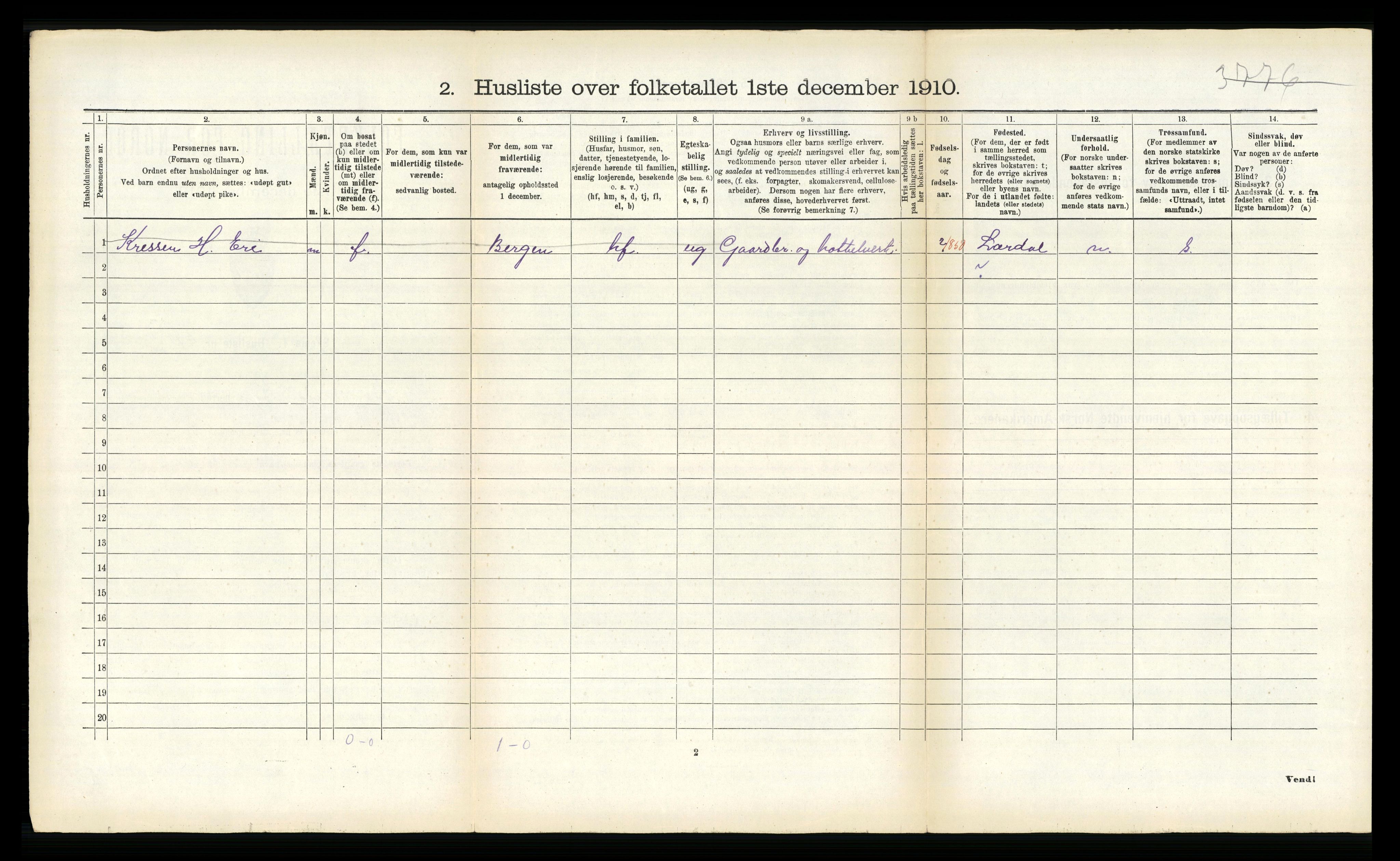 RA, 1910 census for Borgund, 1910, p. 118