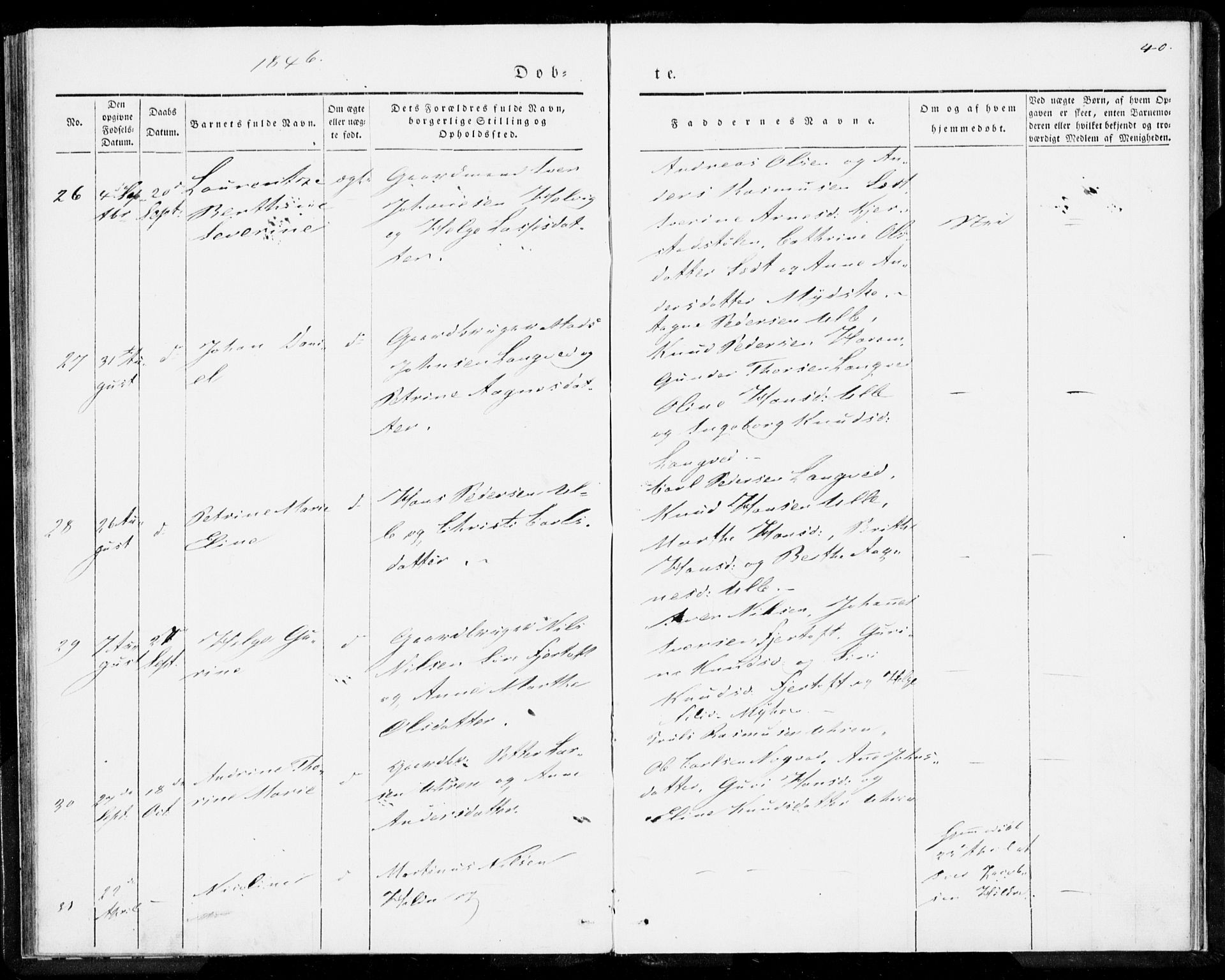 Ministerialprotokoller, klokkerbøker og fødselsregistre - Møre og Romsdal, AV/SAT-A-1454/536/L0496: Parish register (official) no. 536A05, 1840-1847, p. 40