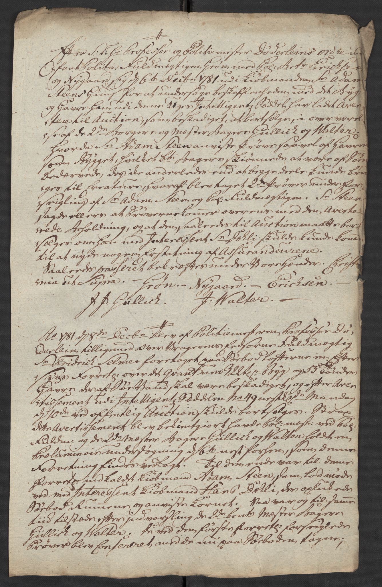 Oslo politidistrikt, AV/SAO-A-10085/D/Da/L0003: Innkomne brev, pro memoria m.v., 1781, p. 70