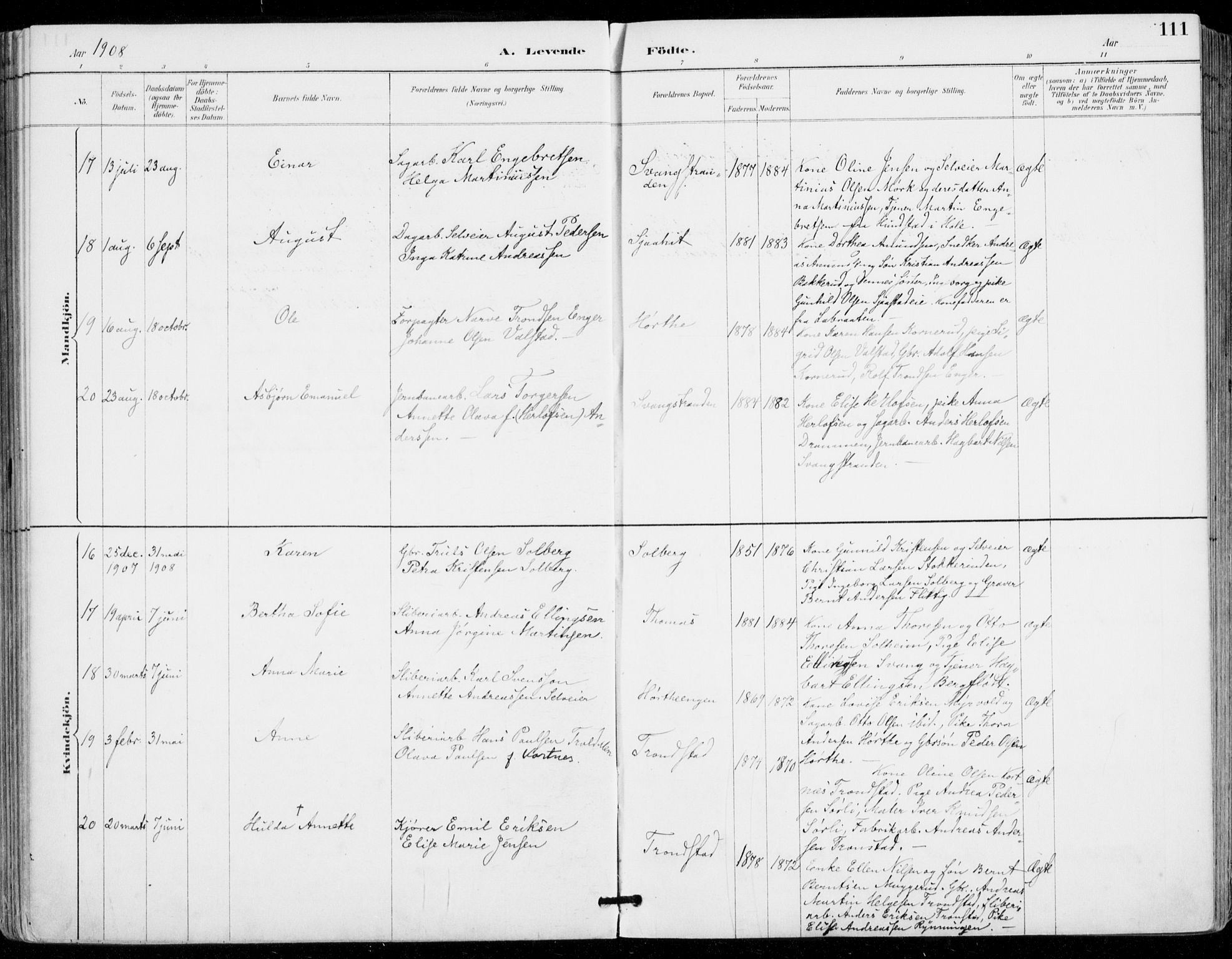 Sylling kirkebøker, AV/SAKO-A-247/F/Fa/L0001: Parish register (official) no. 1, 1883-1910, p. 111