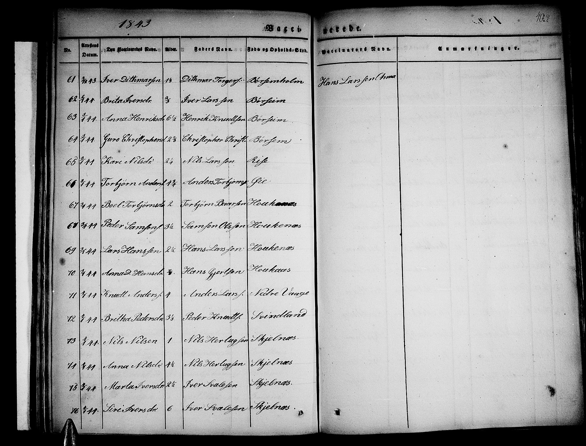 Strandebarm sokneprestembete, AV/SAB-A-78401/H/Haa: Parish register (official) no. A 6, 1826-1843, p. 403