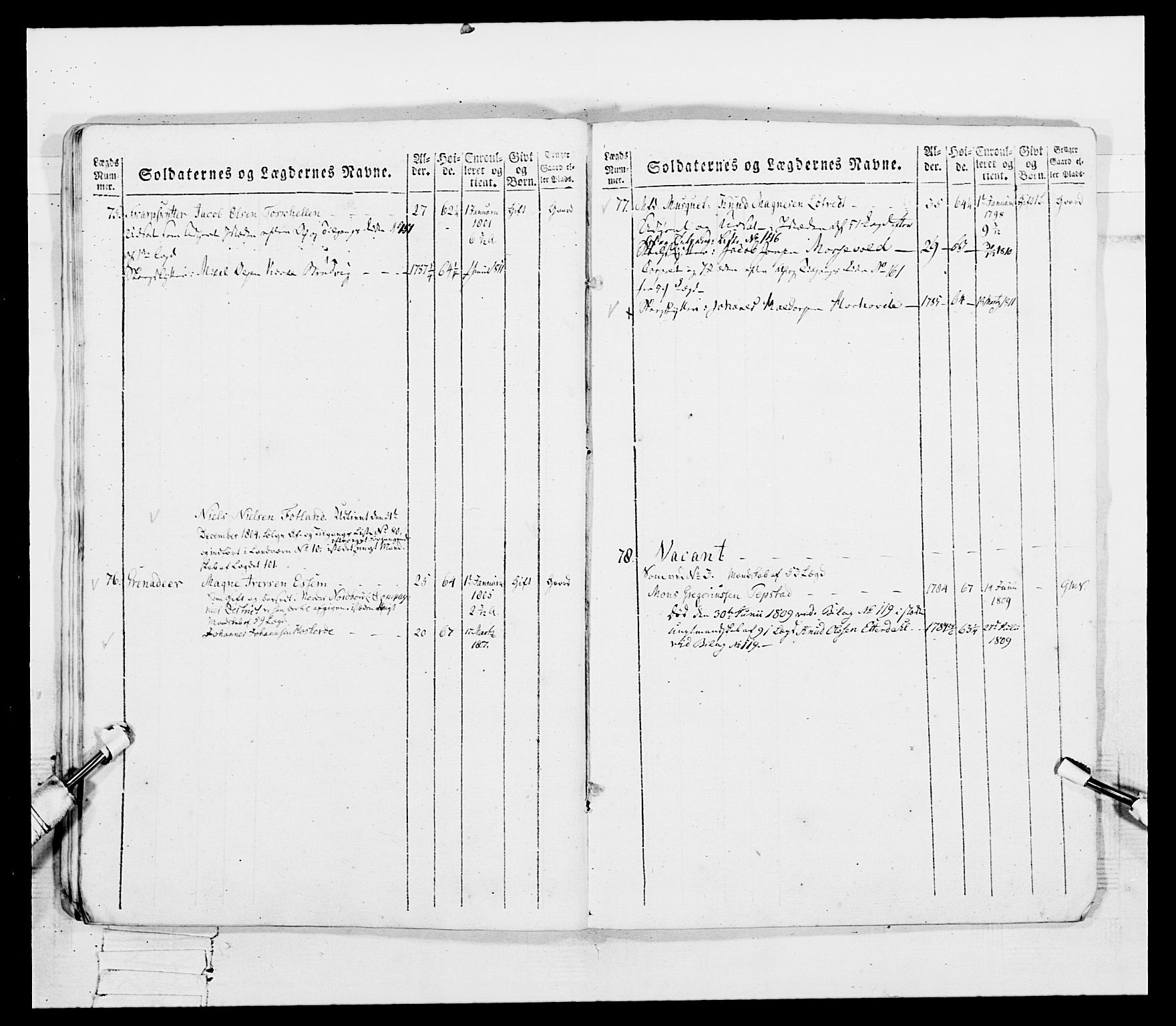 Generalitets- og kommissariatskollegiet, Det kongelige norske kommissariatskollegium, AV/RA-EA-5420/E/Eh/L0097: Bergenhusiske nasjonale infanteriregiment, 1803-1807, p. 209