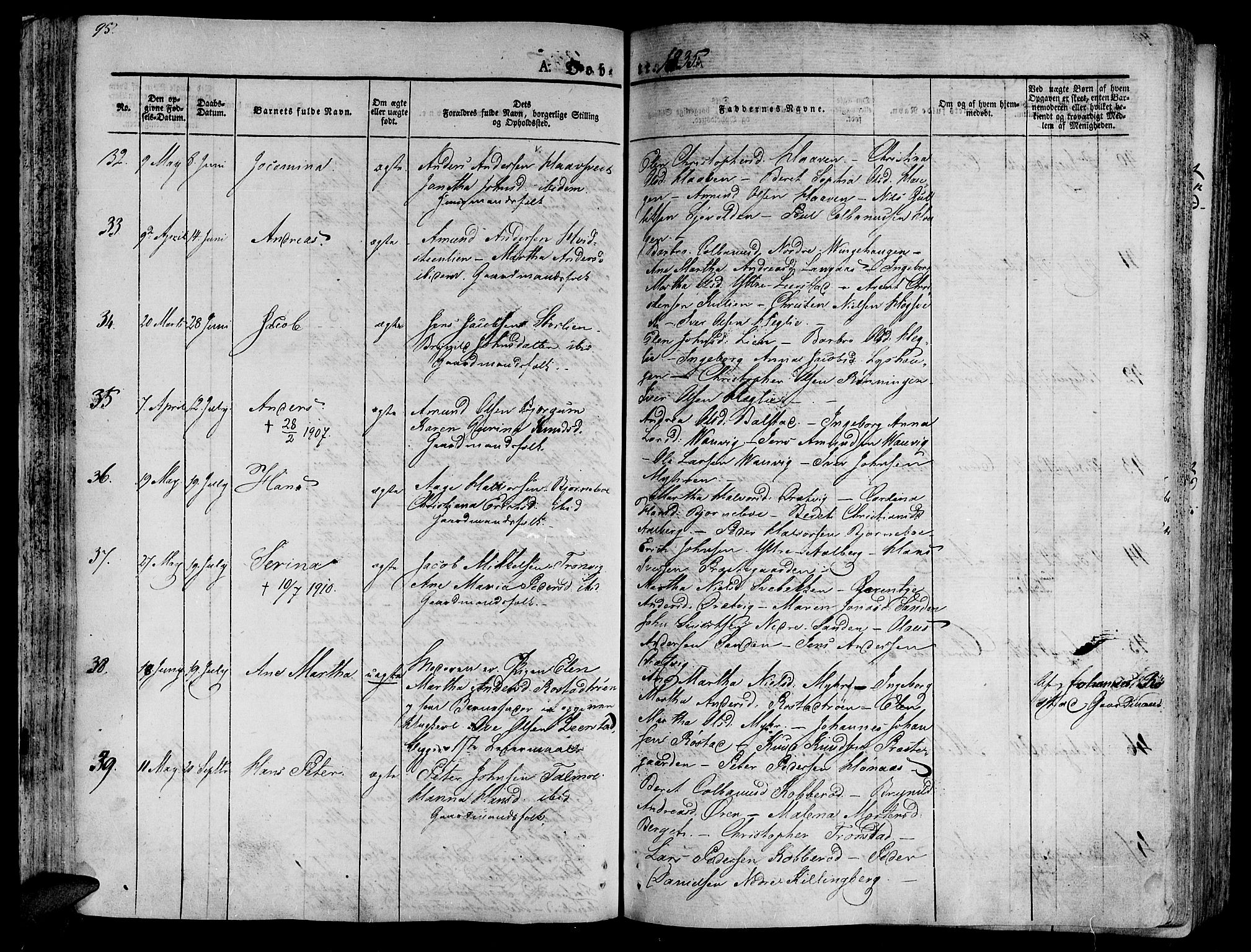 Ministerialprotokoller, klokkerbøker og fødselsregistre - Nord-Trøndelag, SAT/A-1458/701/L0006: Parish register (official) no. 701A06, 1825-1841, p. 95
