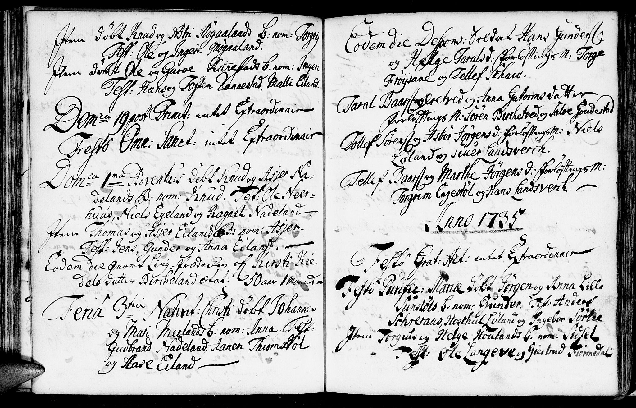 Evje sokneprestkontor, AV/SAK-1111-0008/F/Fa/Fac/L0001: Parish register (official) no. A 1, 1705-1764, p. 165-166