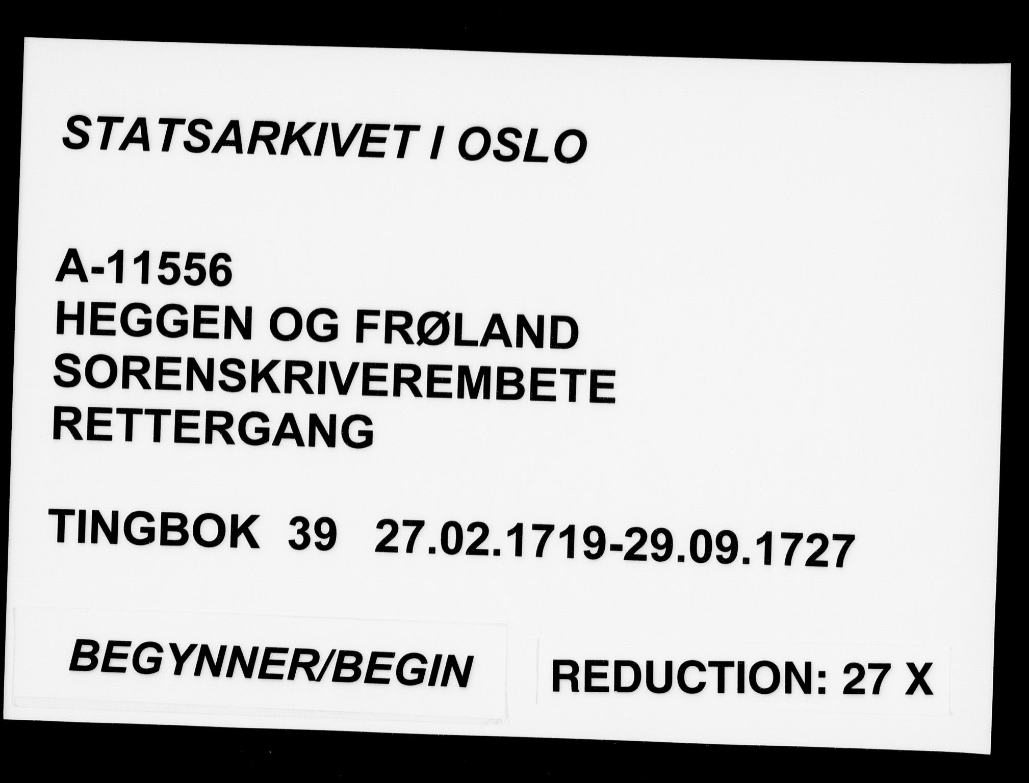 Heggen og Frøland sorenskriveri I, AV/SAO-A-11556/F/Fb/L0039: Tingbok, 1719-1727