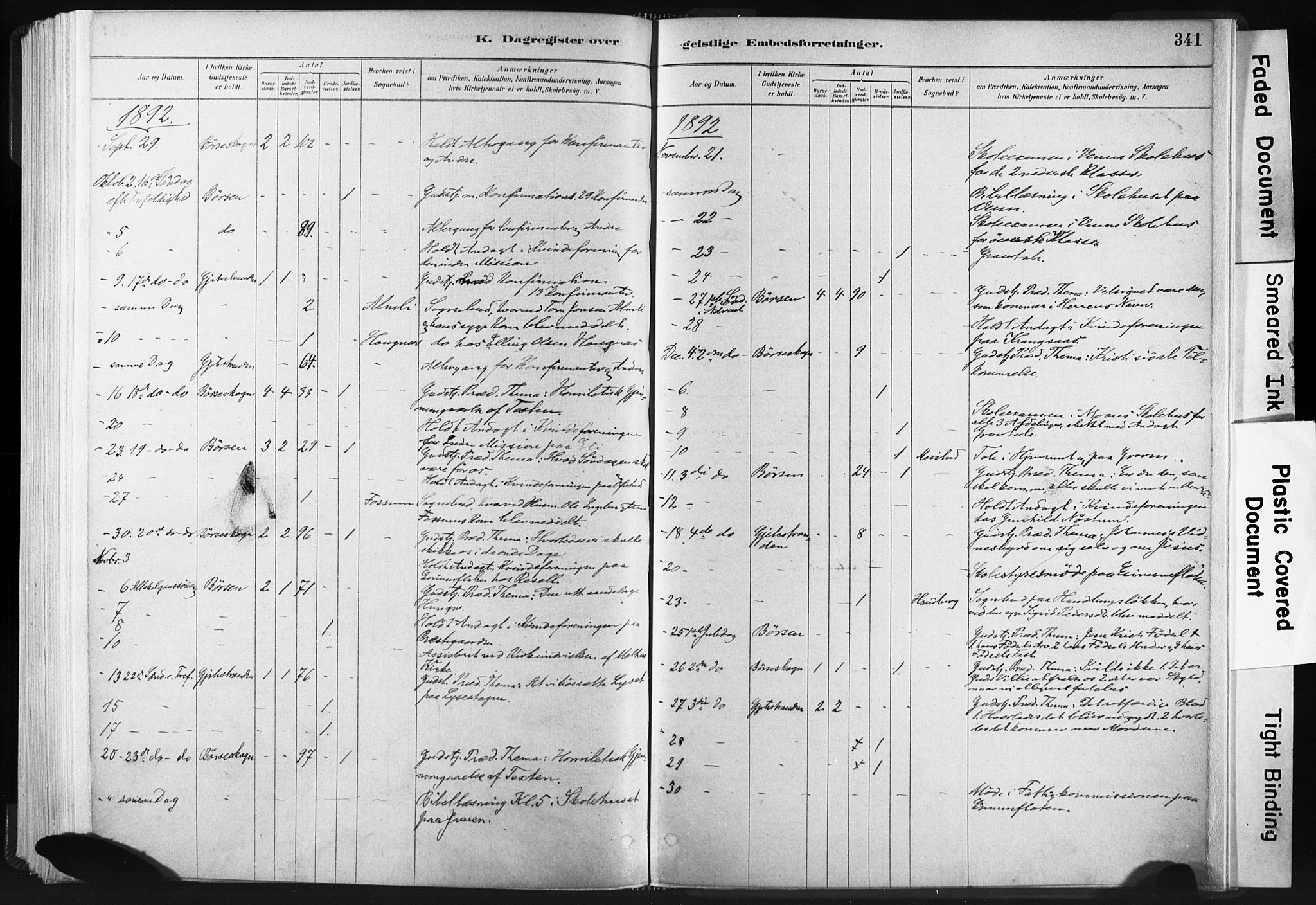 Ministerialprotokoller, klokkerbøker og fødselsregistre - Sør-Trøndelag, SAT/A-1456/665/L0773: Parish register (official) no. 665A08, 1879-1905, p. 341