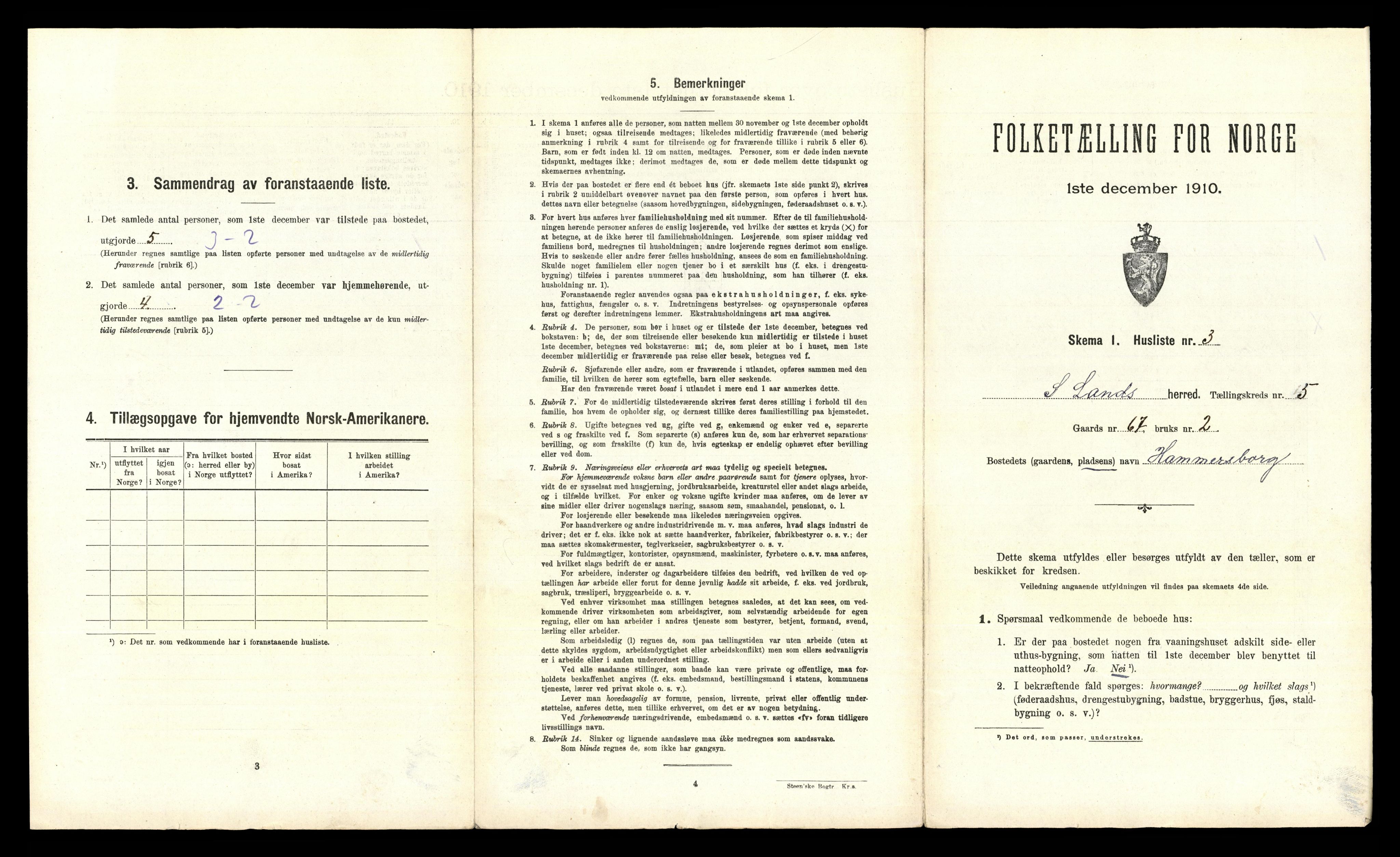 RA, 1910 census for Søndre Land, 1910, p. 1246