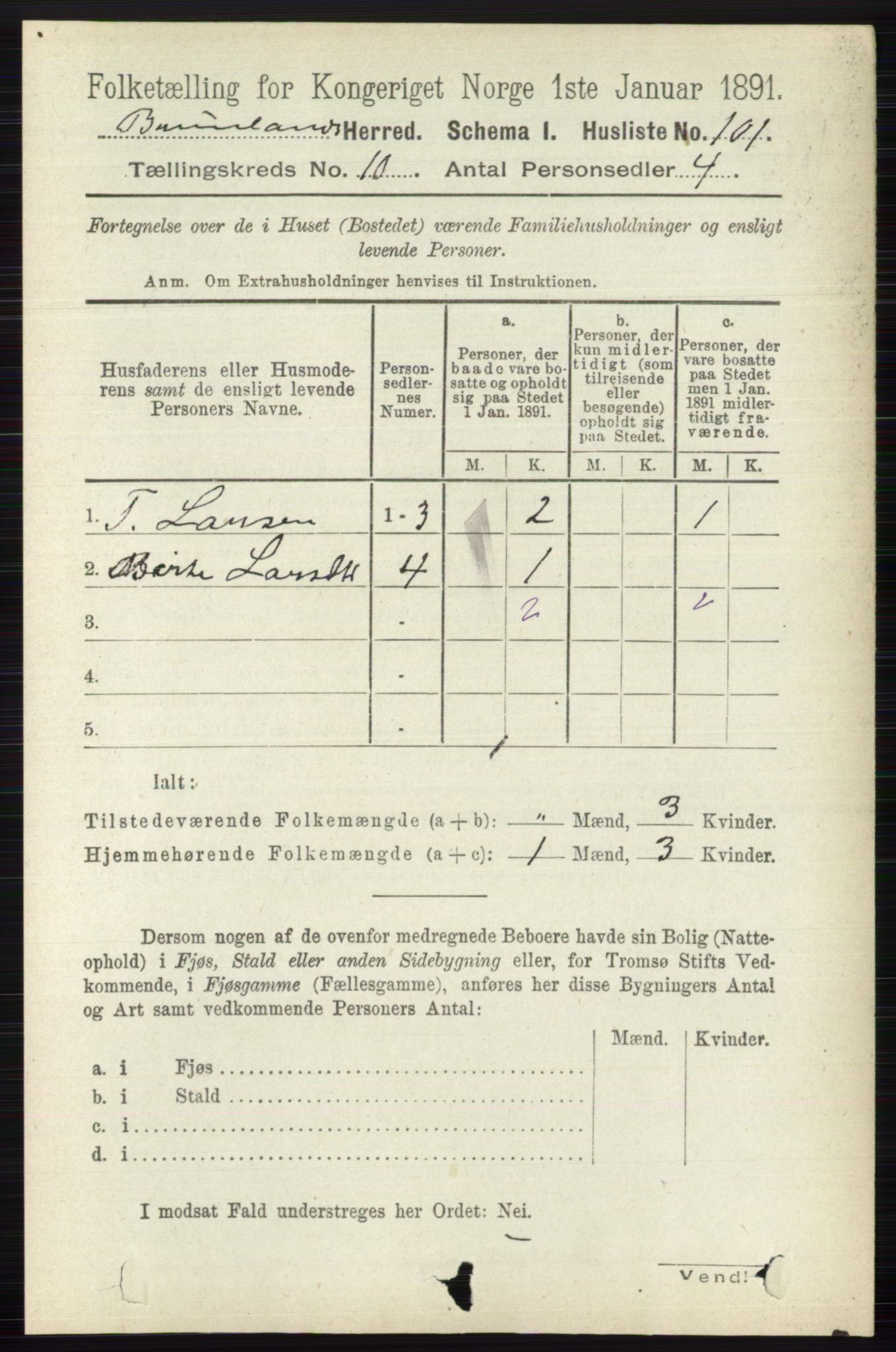 RA, 1891 census for 0726 Brunlanes, 1891, p. 4788