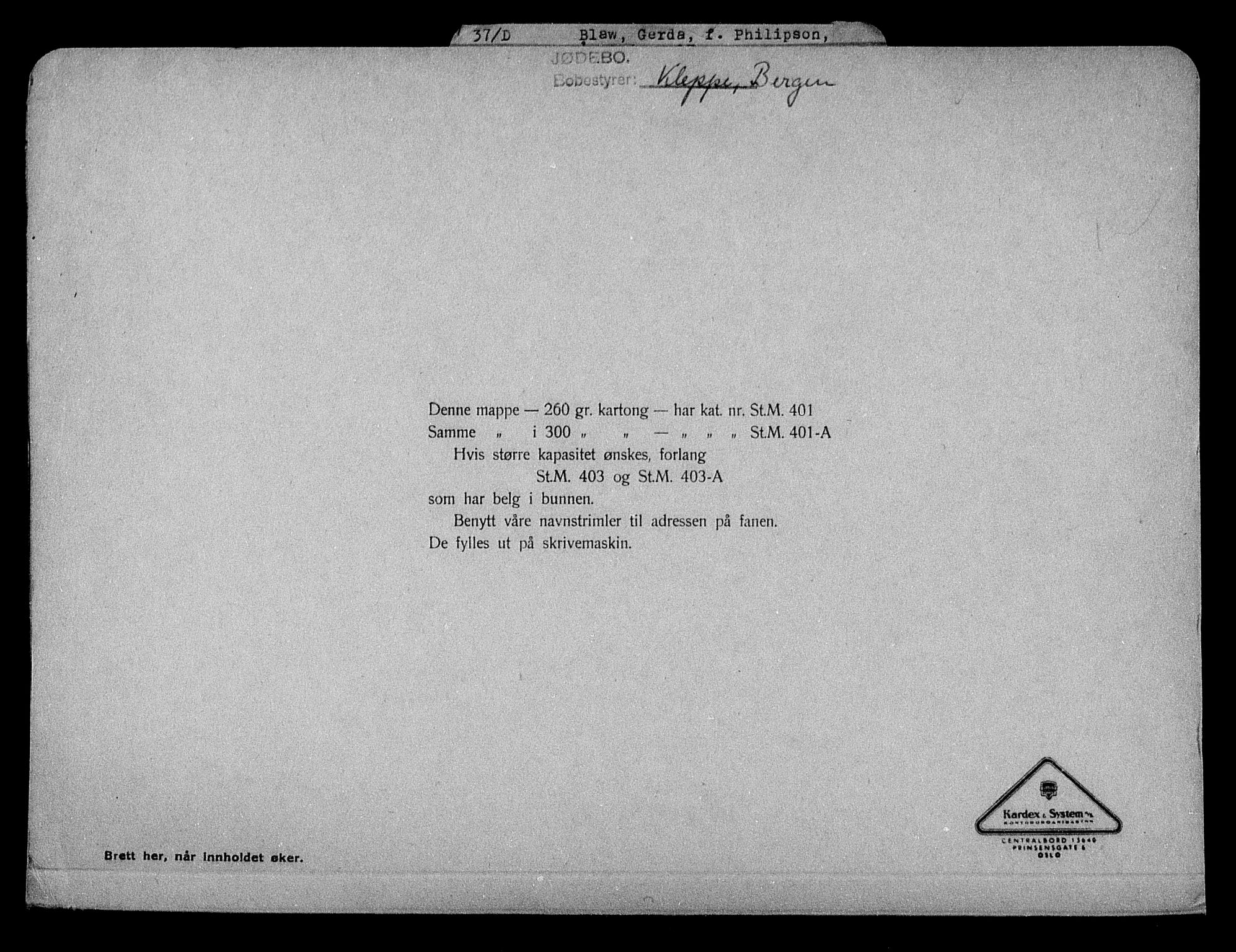 Justisdepartementet, Tilbakeføringskontoret for inndratte formuer, RA/S-1564/H/Hc/Hcd/L0991: --, 1945-1947, p. 634