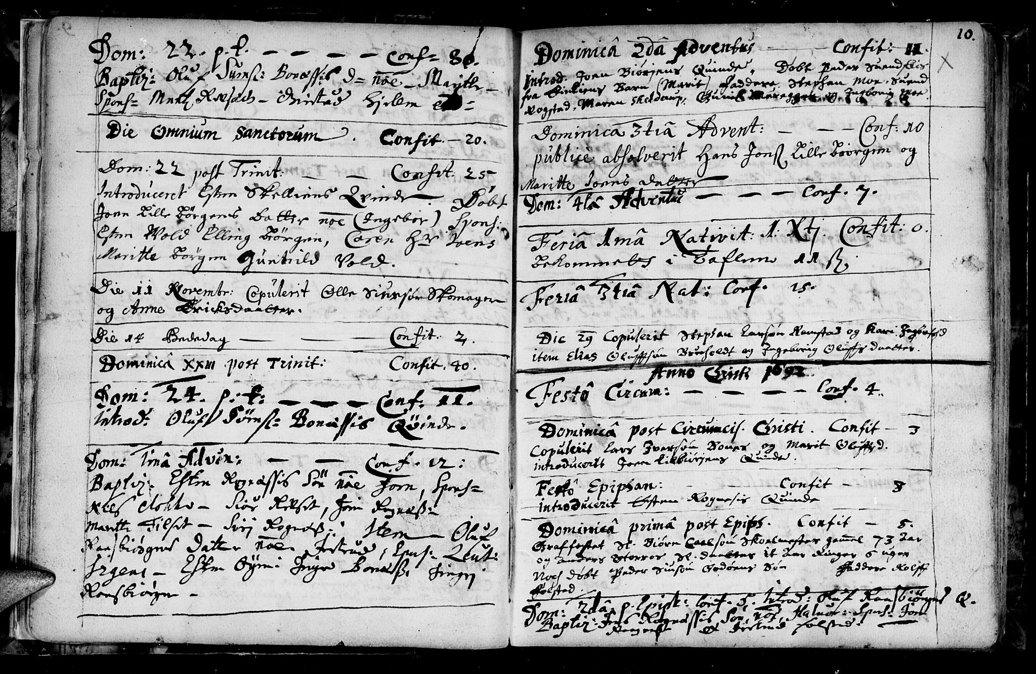 Ministerialprotokoller, klokkerbøker og fødselsregistre - Sør-Trøndelag, SAT/A-1456/687/L0990: Parish register (official) no. 687A01, 1690-1746, p. 10