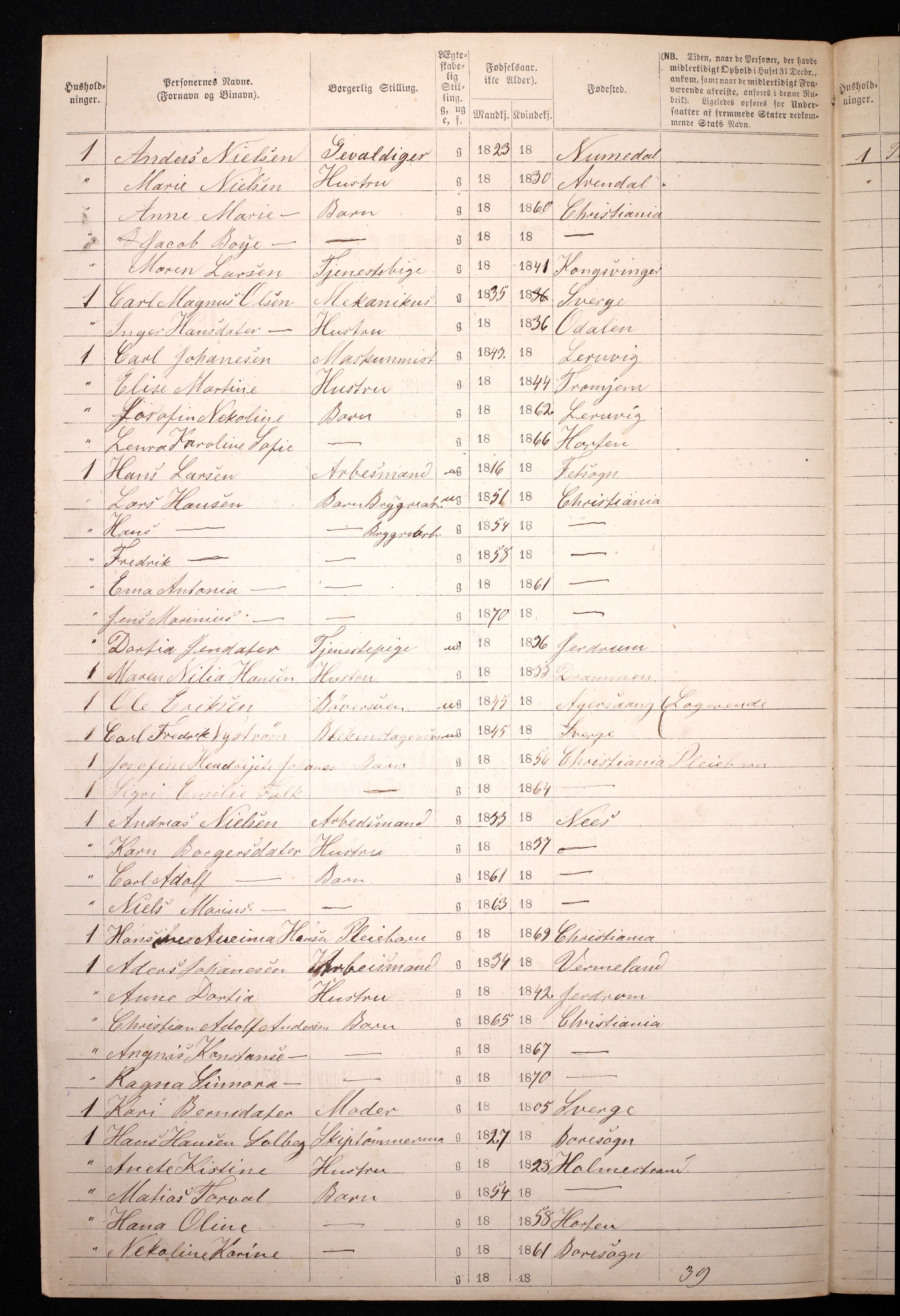 RA, 1870 census for 0301 Kristiania, 1870, p. 765