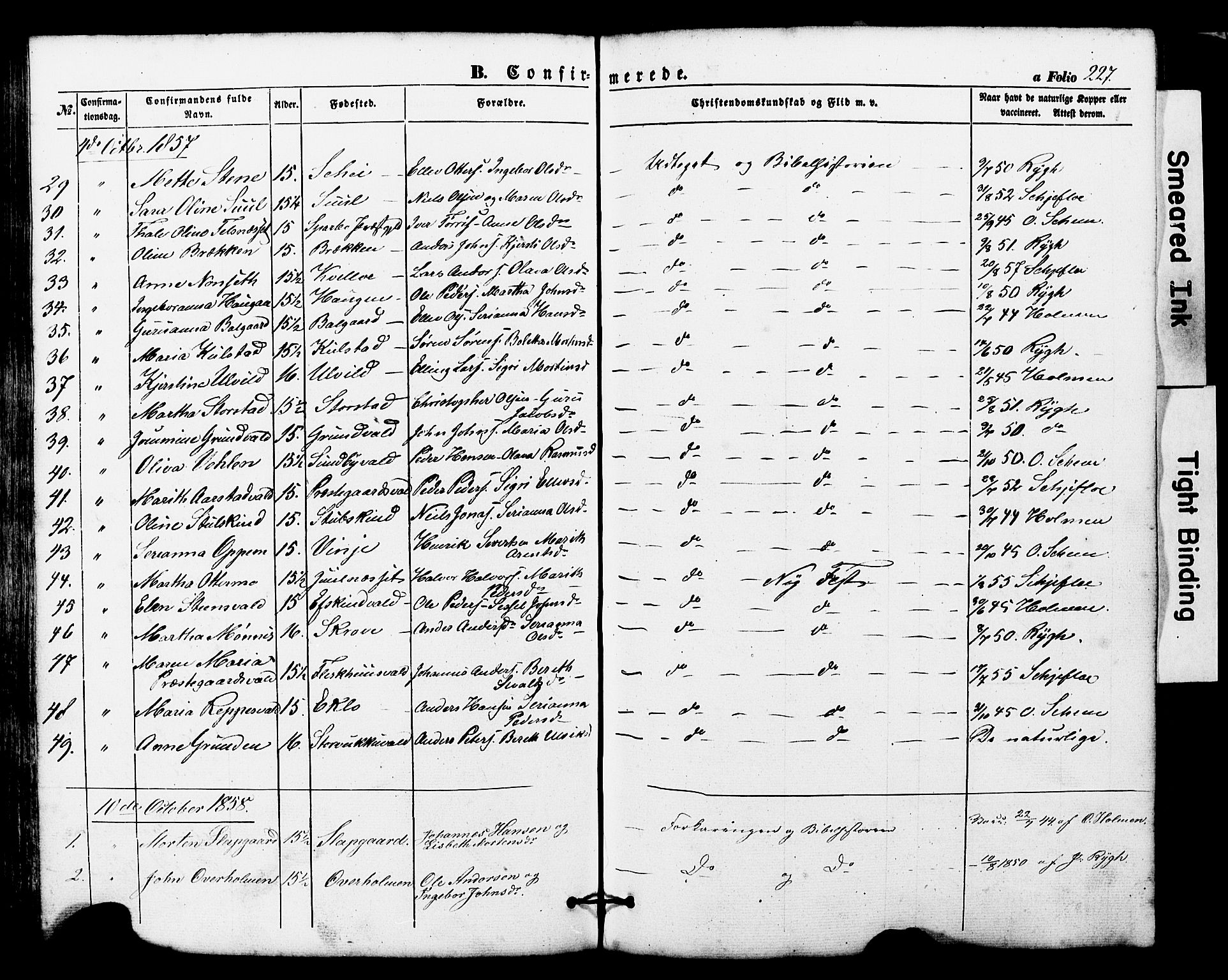Ministerialprotokoller, klokkerbøker og fødselsregistre - Nord-Trøndelag, AV/SAT-A-1458/724/L0268: Parish register (copy) no. 724C04, 1846-1878, p. 227