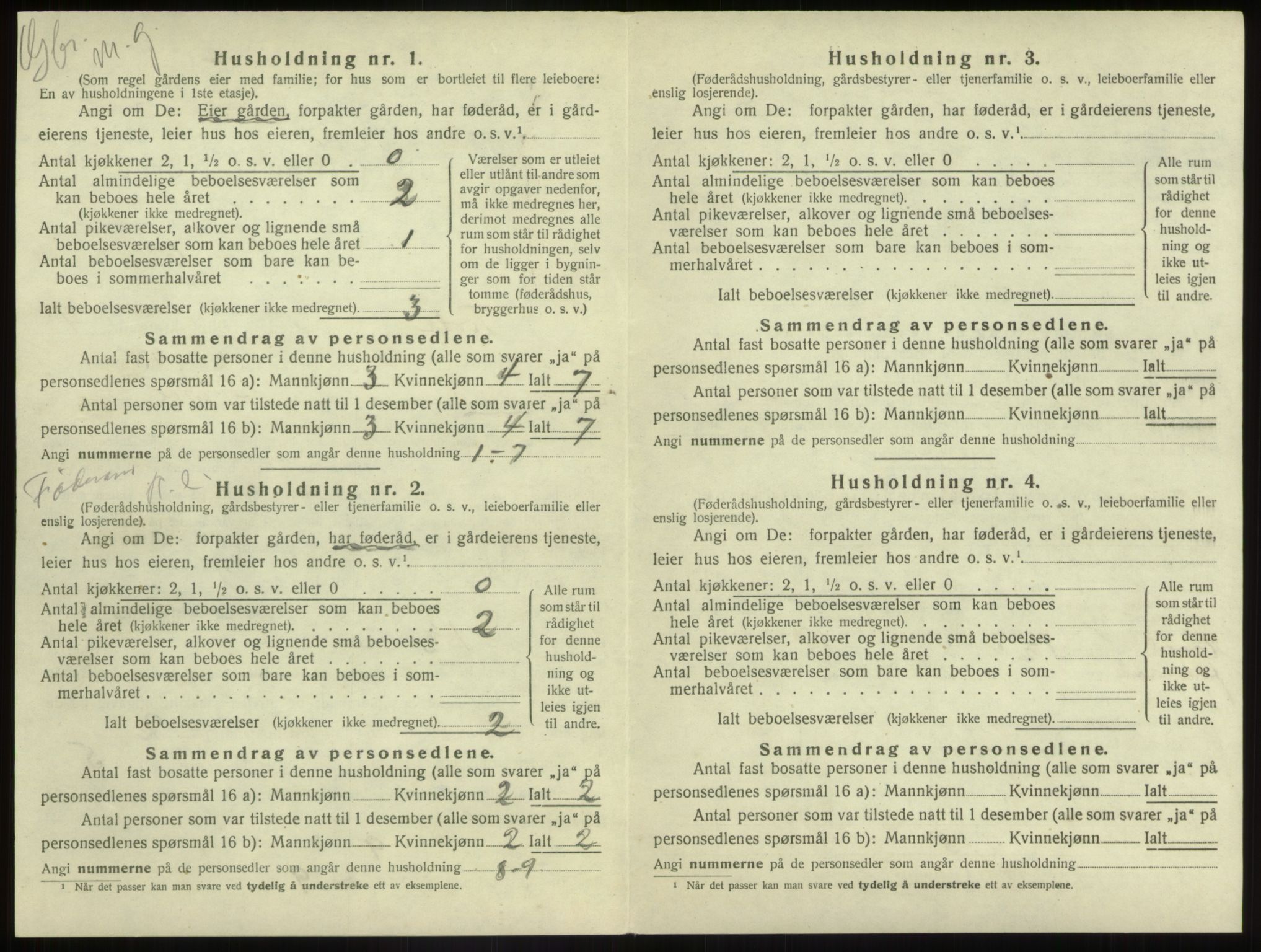 SAB, 1920 census for Førde, 1920, p. 226