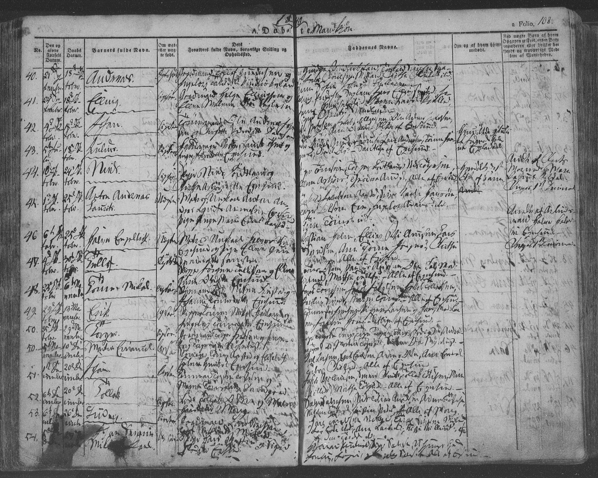 Eigersund sokneprestkontor, AV/SAST-A-101807/S08/L0009: Parish register (official) no. A 9, 1827-1850, p. 108