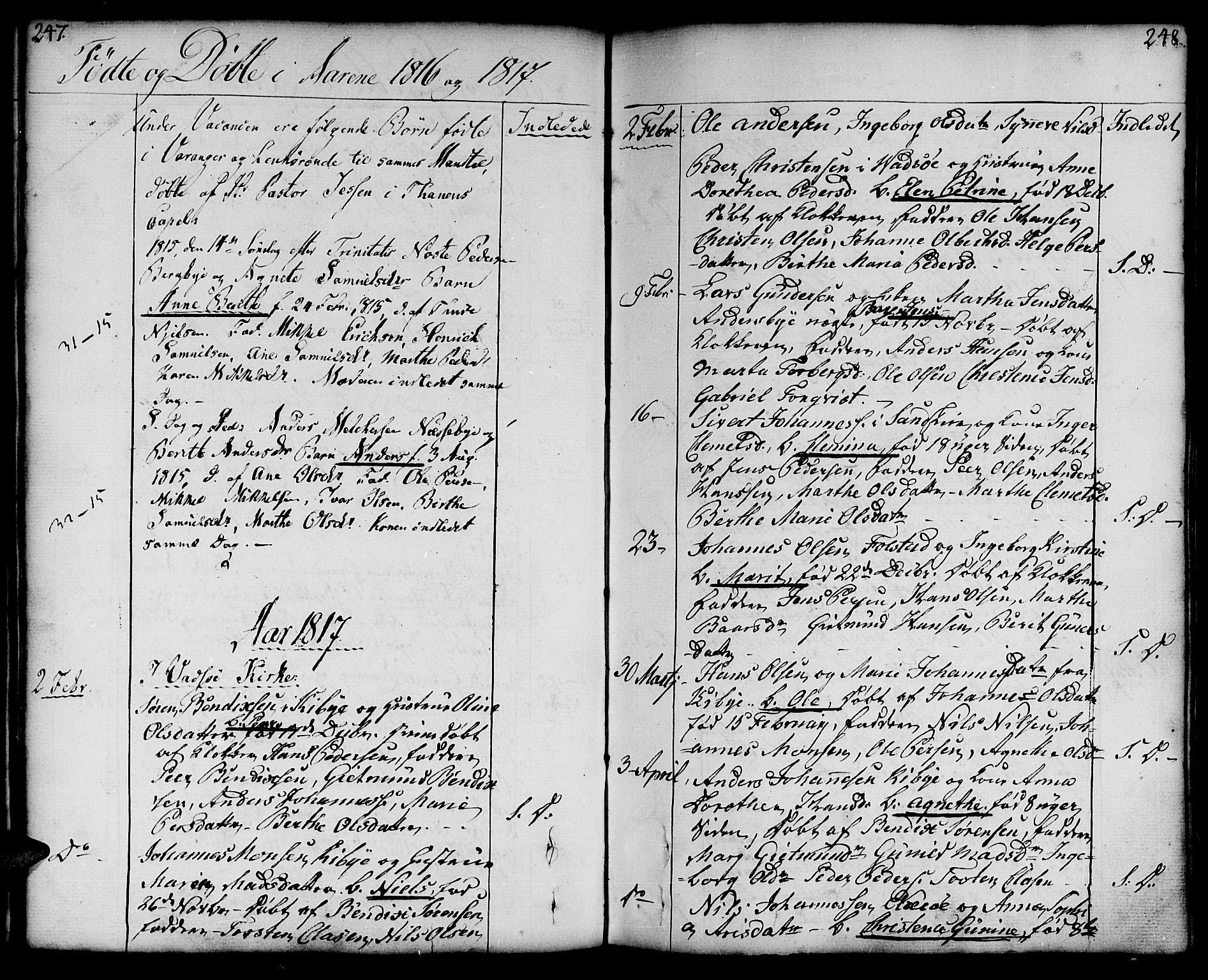 Vadsø sokneprestkontor, SATØ/S-1325/H/Ha/L0002kirke: Parish register (official) no. 2, 1764-1821, p. 247-248