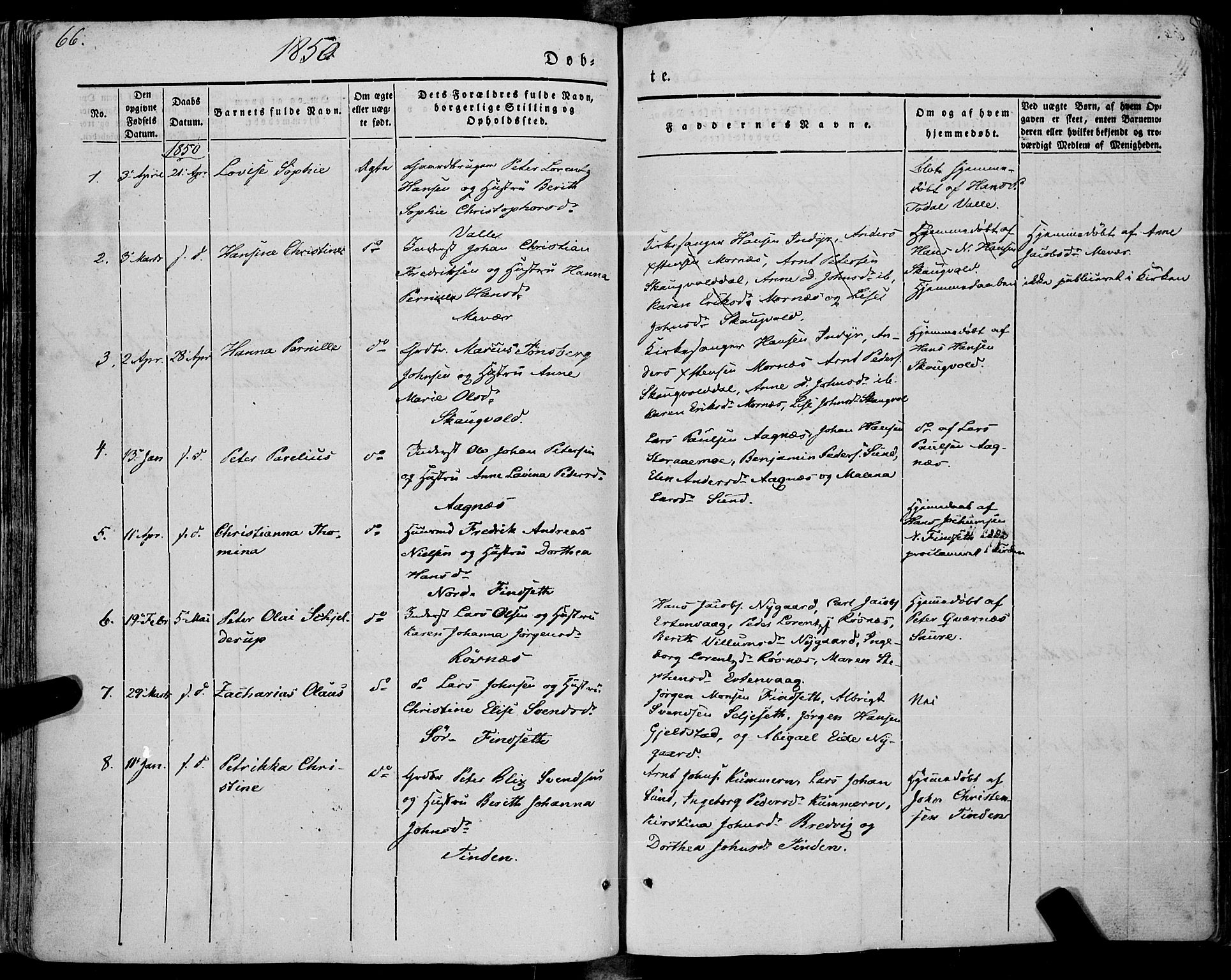 Ministerialprotokoller, klokkerbøker og fødselsregistre - Nordland, SAT/A-1459/805/L0097: Parish register (official) no. 805A04, 1837-1861, p. 66