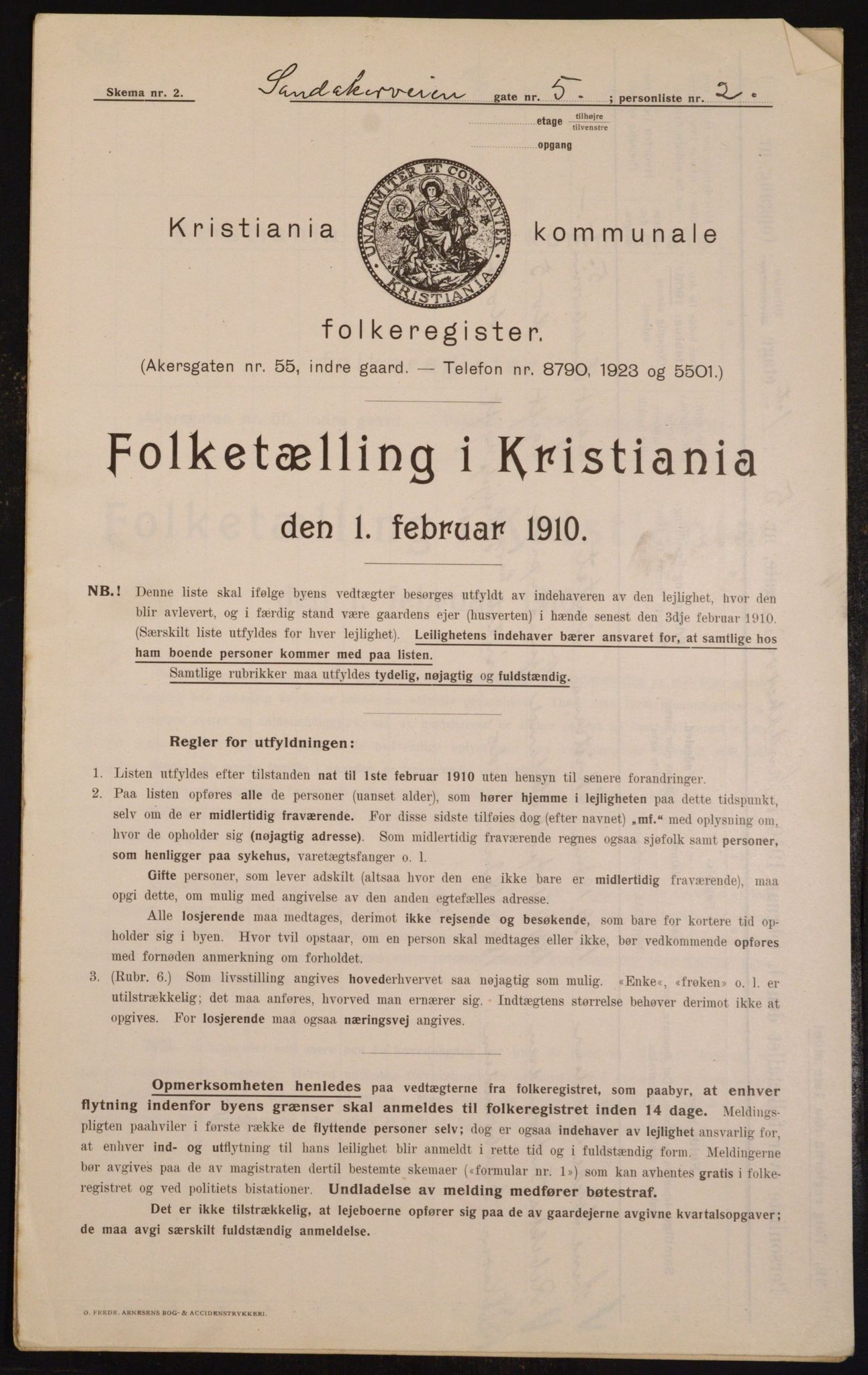 OBA, Municipal Census 1910 for Kristiania, 1910, p. 82949