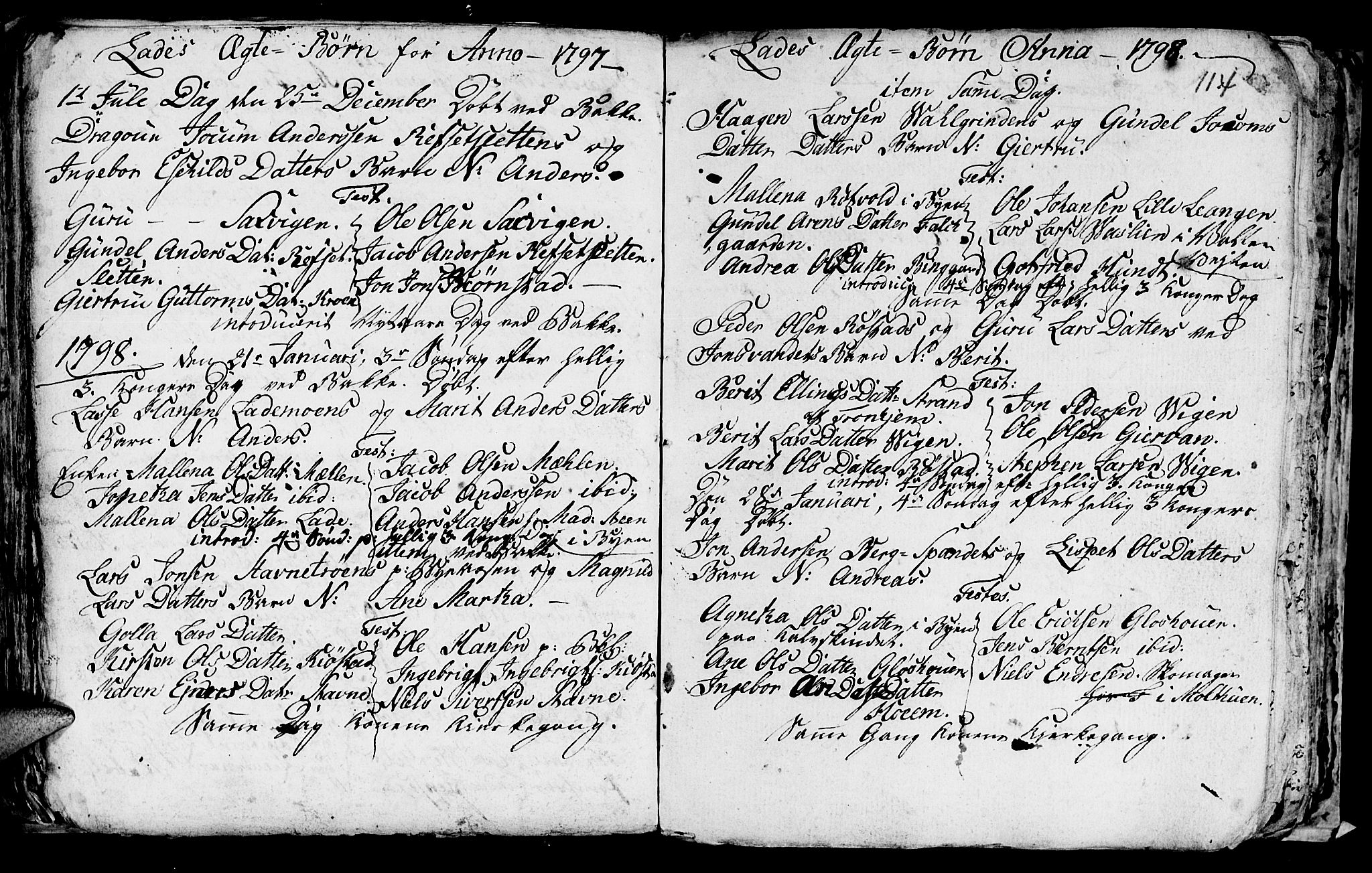 Ministerialprotokoller, klokkerbøker og fødselsregistre - Sør-Trøndelag, SAT/A-1456/606/L0305: Parish register (copy) no. 606C01, 1757-1819, p. 114
