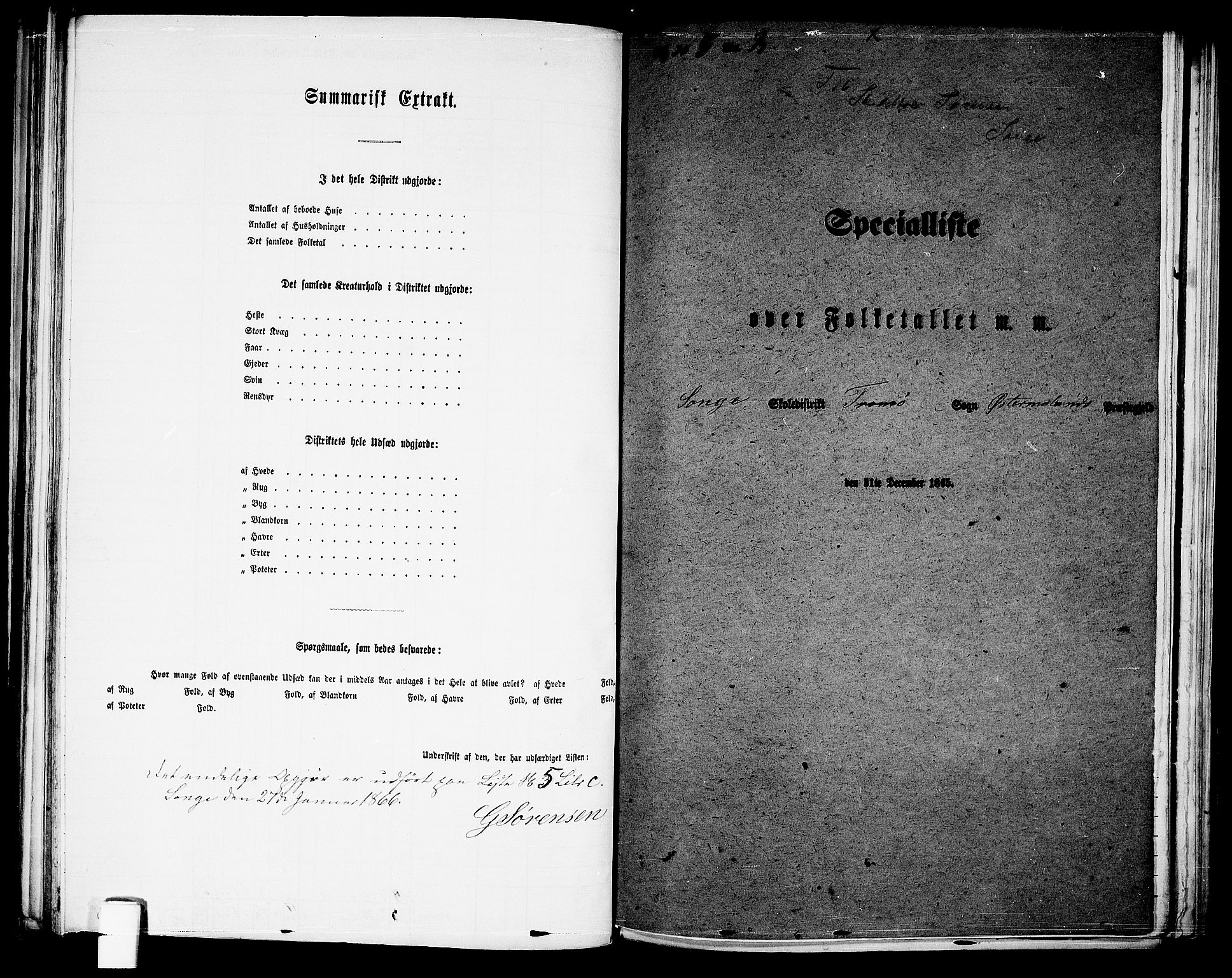 RA, 1865 census for Austre Moland, 1865, p. 163