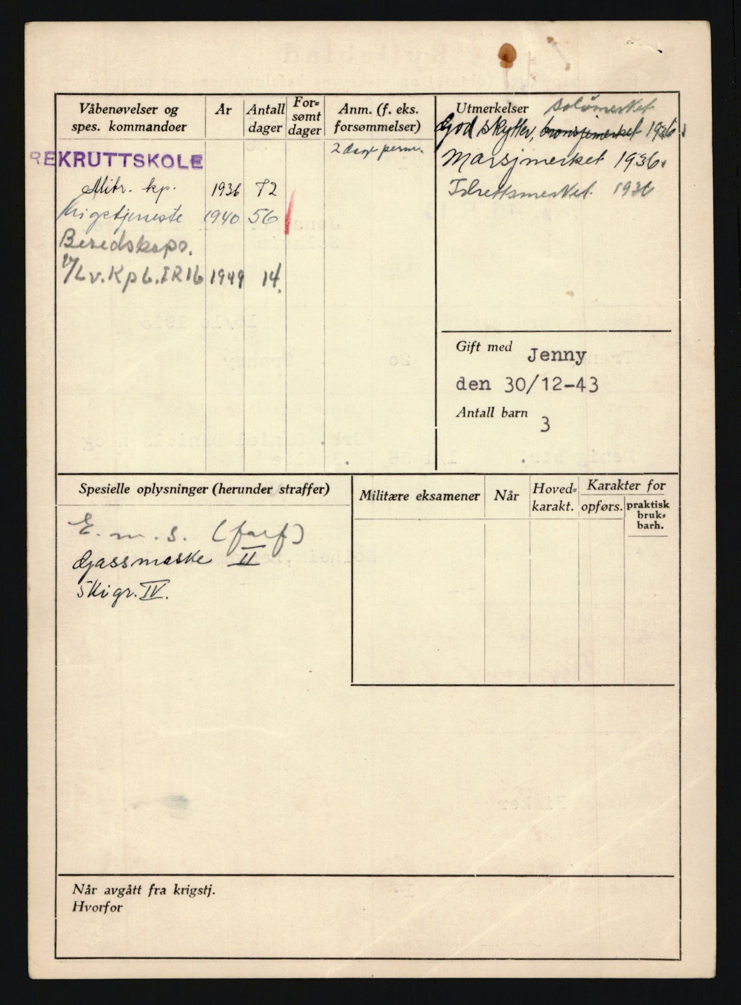 Forsvaret, Troms infanteriregiment nr. 16, AV/RA-RAFA-3146/P/Pa/L0020: Rulleblad for regimentets menige mannskaper, årsklasse 1936, 1936, p. 154