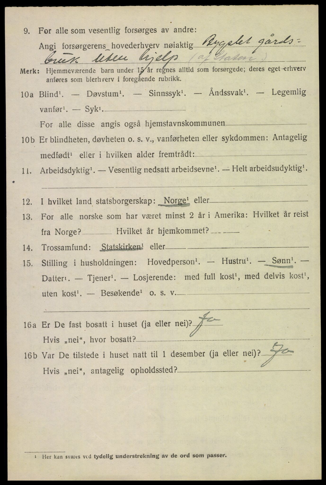 SAH, 1920 census for Engerdal, 1920, p. 1550