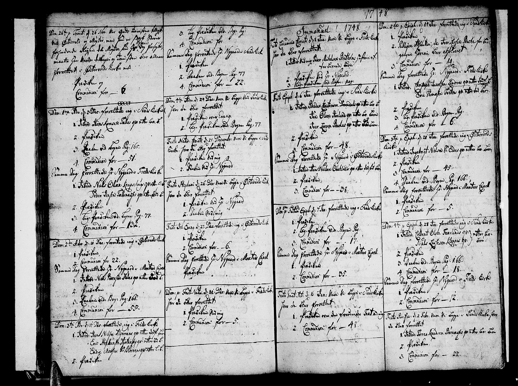 Sund sokneprestembete, AV/SAB-A-99930: Parish register (official) no. A 3, 1740-1769