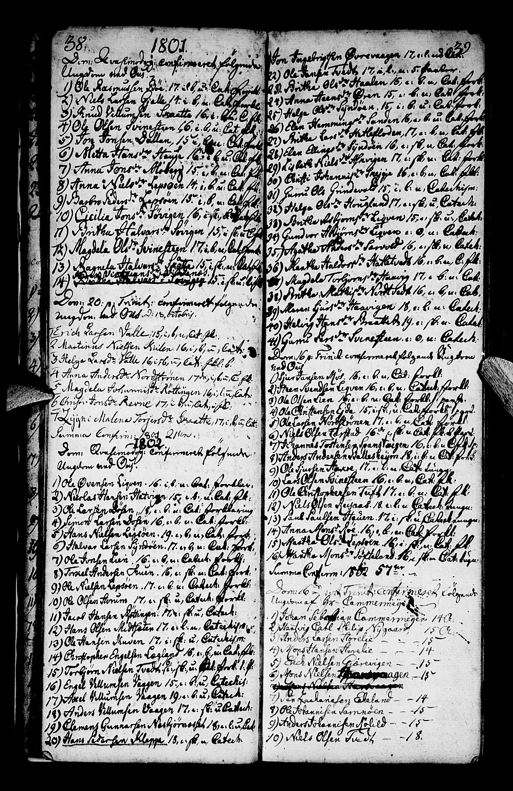 Os sokneprestembete, SAB/A-99929: Parish register (official) no. A 13, 1783-1810, p. 38-39