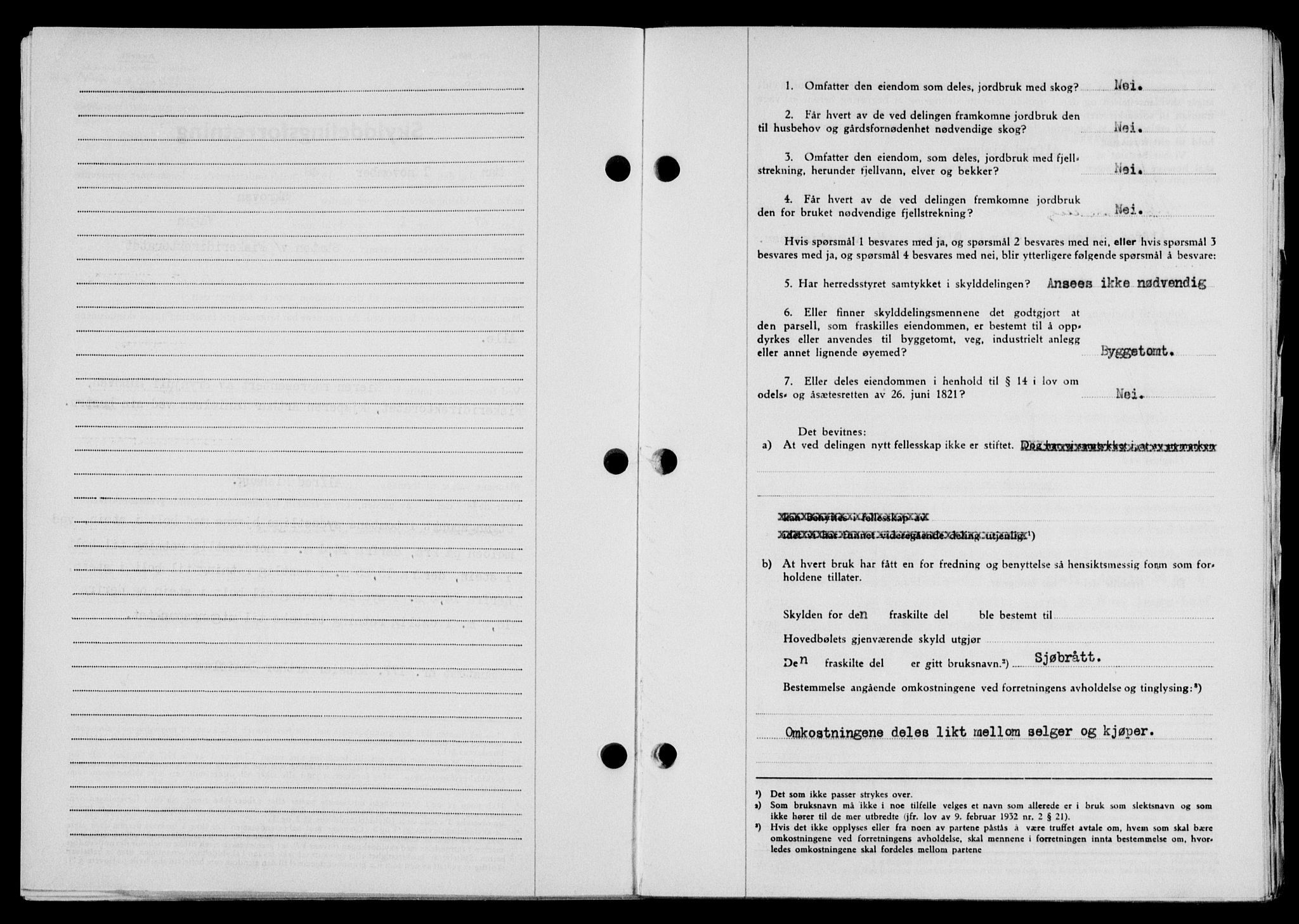 Lofoten sorenskriveri, SAT/A-0017/1/2/2C/L0020a: Mortgage book no. 20a, 1948-1949, Diary no: : 2849/1948