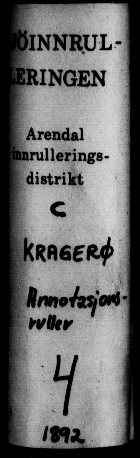 Kragerø innrulleringskontor, SAKO/A-830/F/Fb/L0004: Annotasjonsrulle, 1892, p. 1