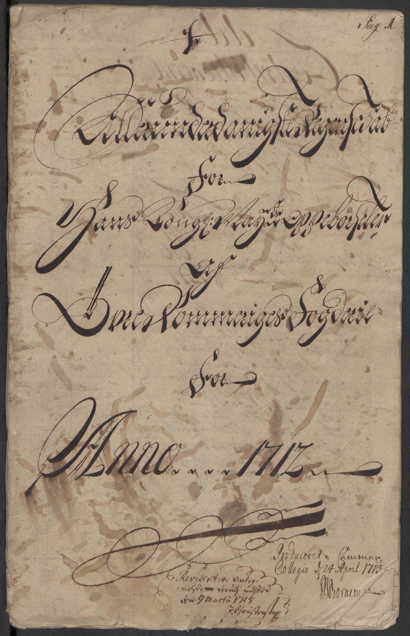 Rentekammeret inntil 1814, Reviderte regnskaper, Fogderegnskap, AV/RA-EA-4092/R12/L0722: Fogderegnskap Øvre Romerike, 1712, p. 3