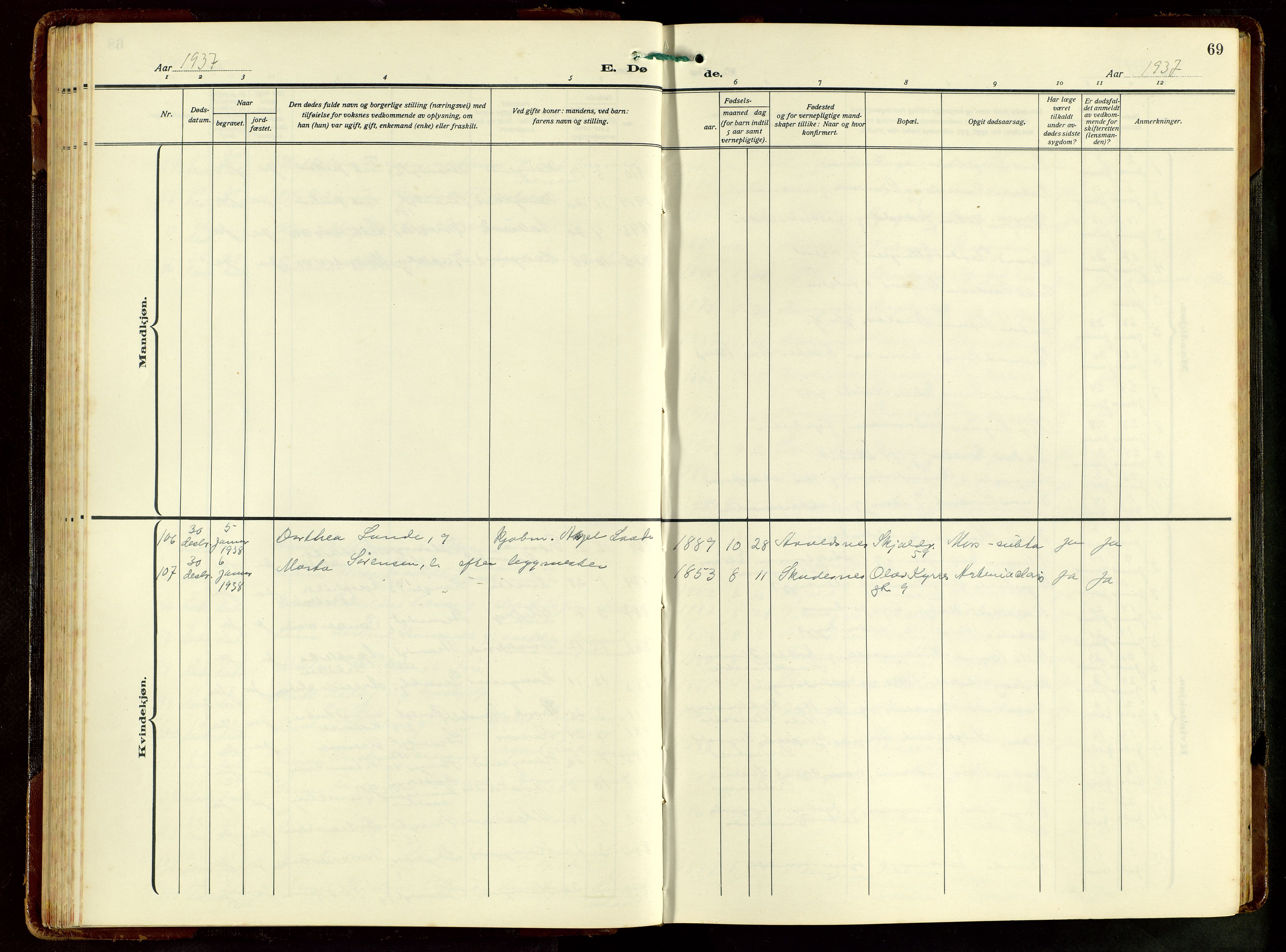 Haugesund sokneprestkontor, AV/SAST-A -101863/H/Ha/Hab/L0012: Parish register (copy) no. B 12, 1930-1958, p. 69