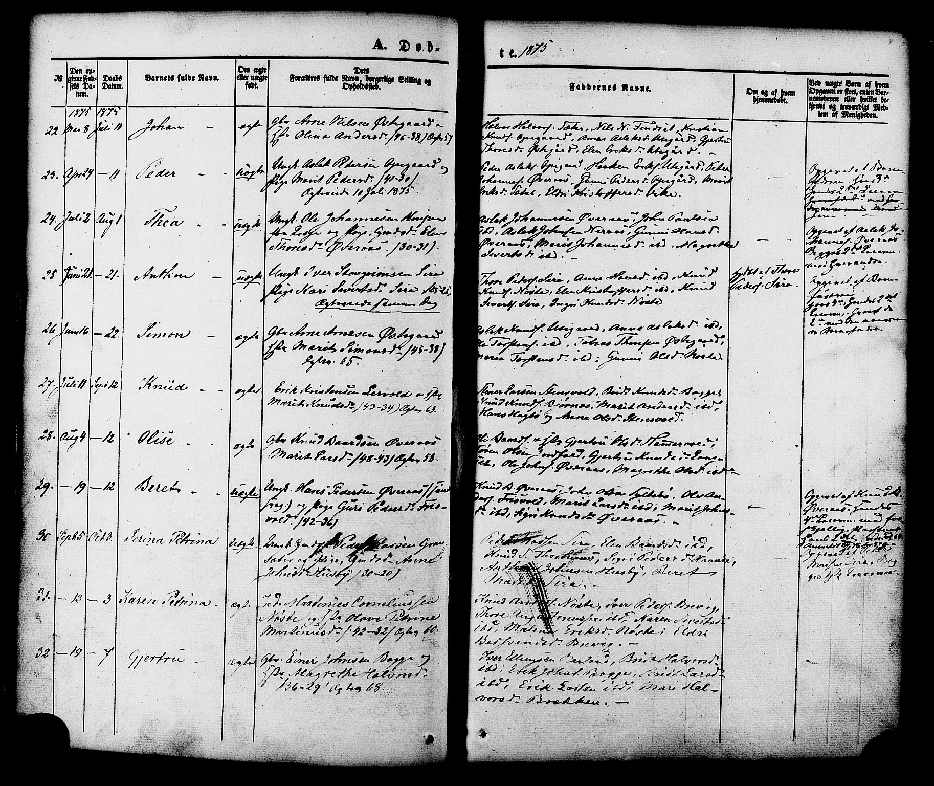 Ministerialprotokoller, klokkerbøker og fødselsregistre - Møre og Romsdal, AV/SAT-A-1454/552/L0637: Parish register (official) no. 552A01, 1845-1879, p. 77