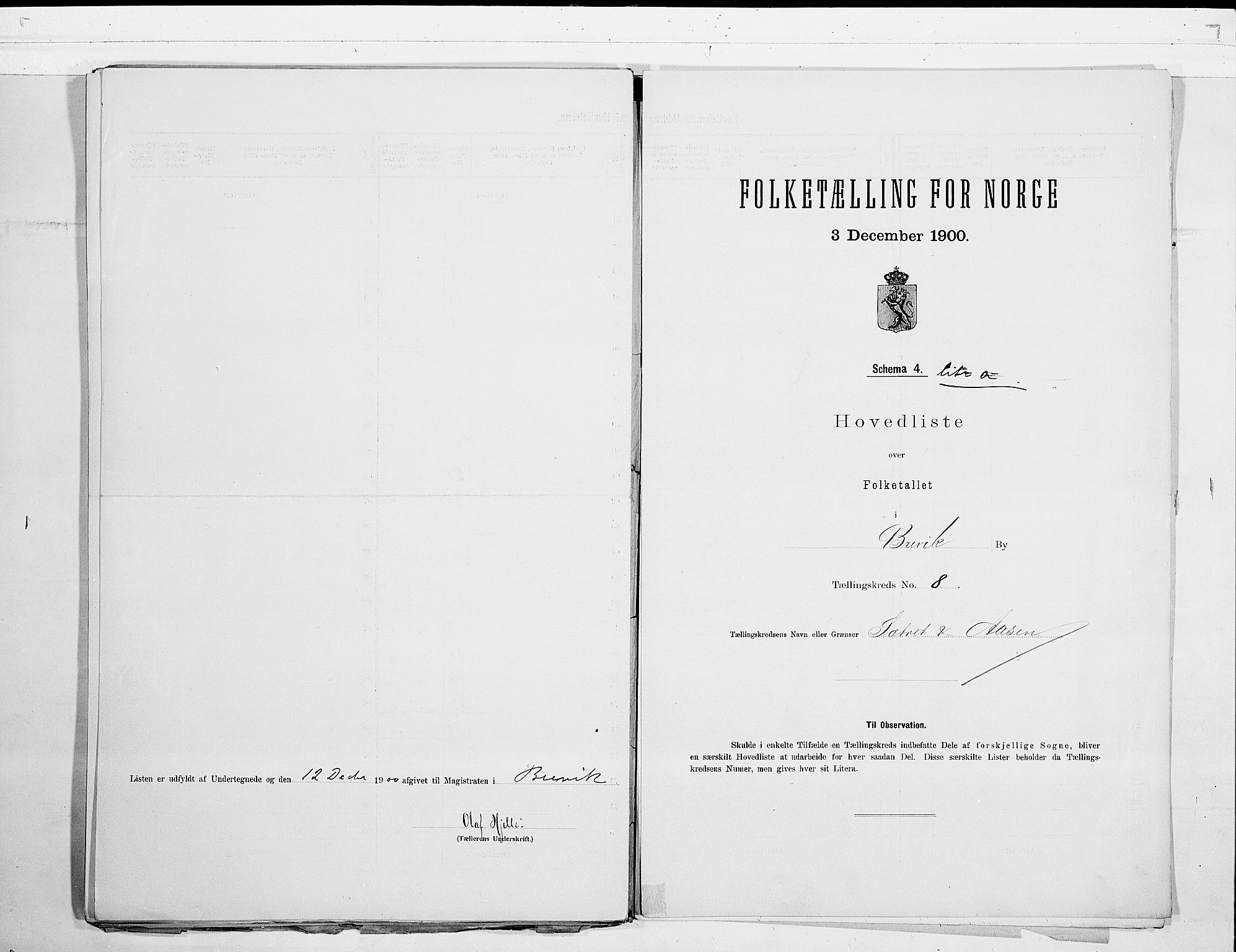 SAKO, 1900 census for Brevik, 1900, p. 18