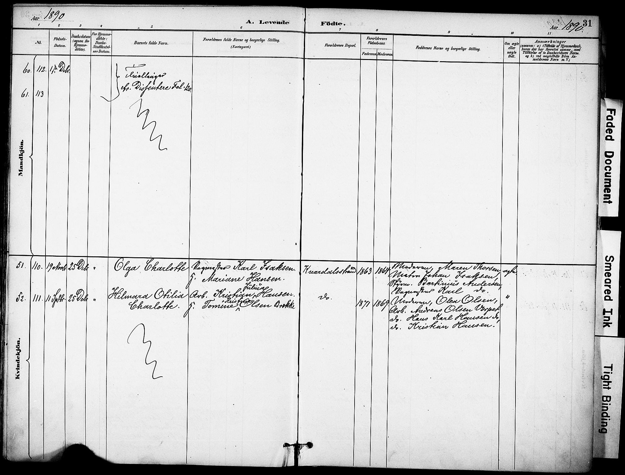 Solum kirkebøker, SAKO/A-306/F/Fa/L0010: Parish register (official) no. I 10, 1888-1898, p. 31