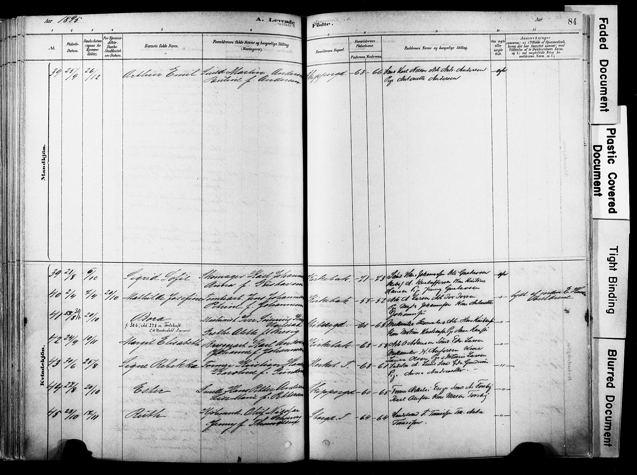 Strømsø kirkebøker, SAKO/A-246/F/Fb/L0006: Parish register (official) no. II 6, 1879-1910, p. 84