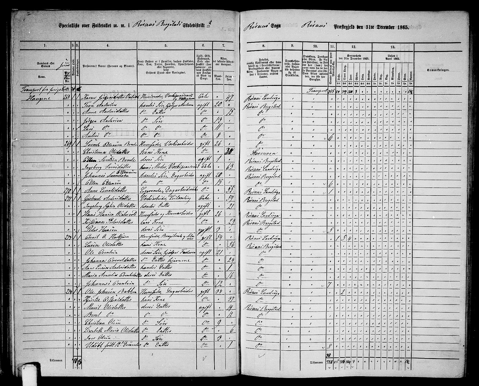 RA, 1865 census for Røros, 1865, p. 47