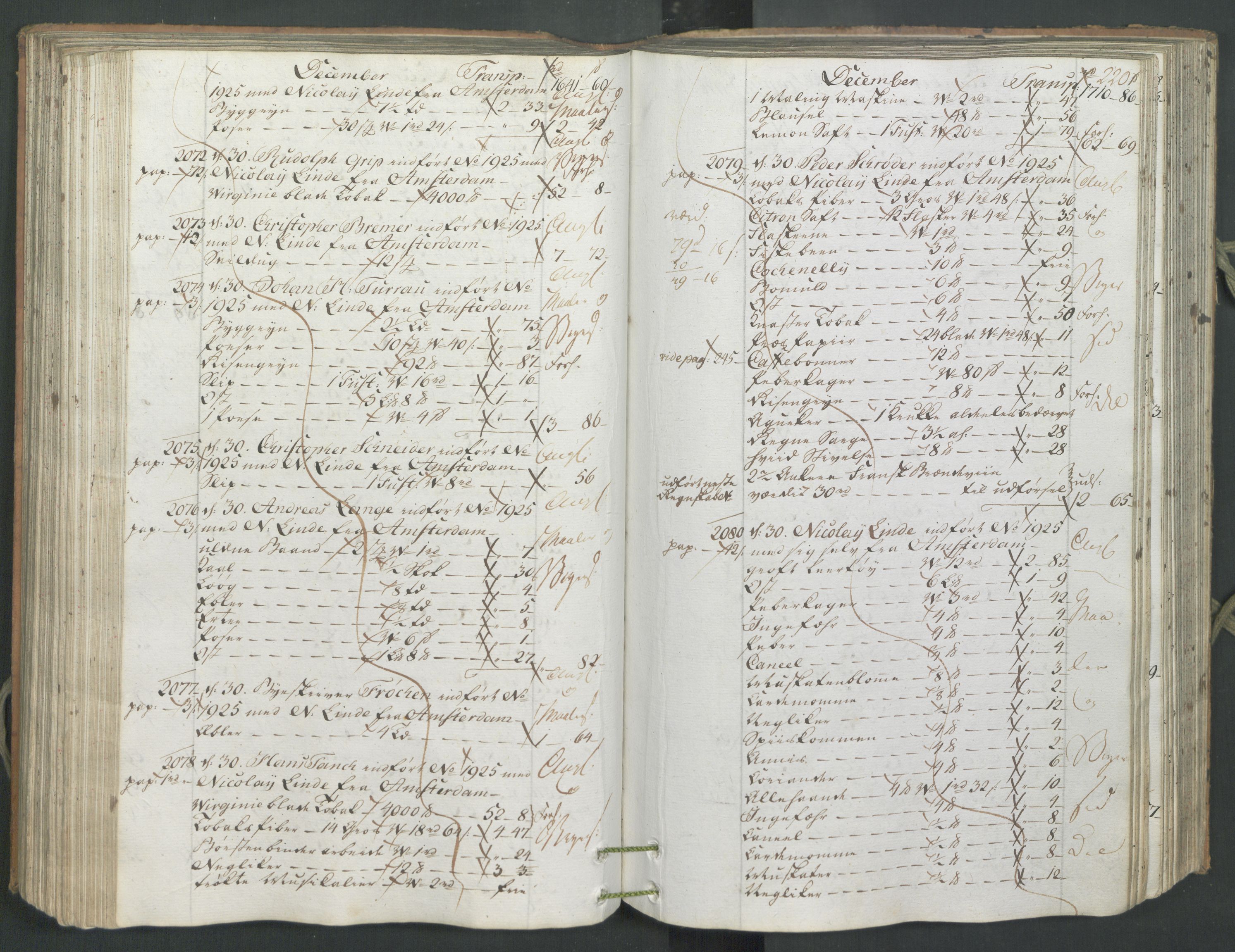 Generaltollkammeret, tollregnskaper, AV/RA-EA-5490/R26/L0222/0001: Tollregnskaper Bergen A / Inngående hovedtollbok, 1786, p. 219b-220a
