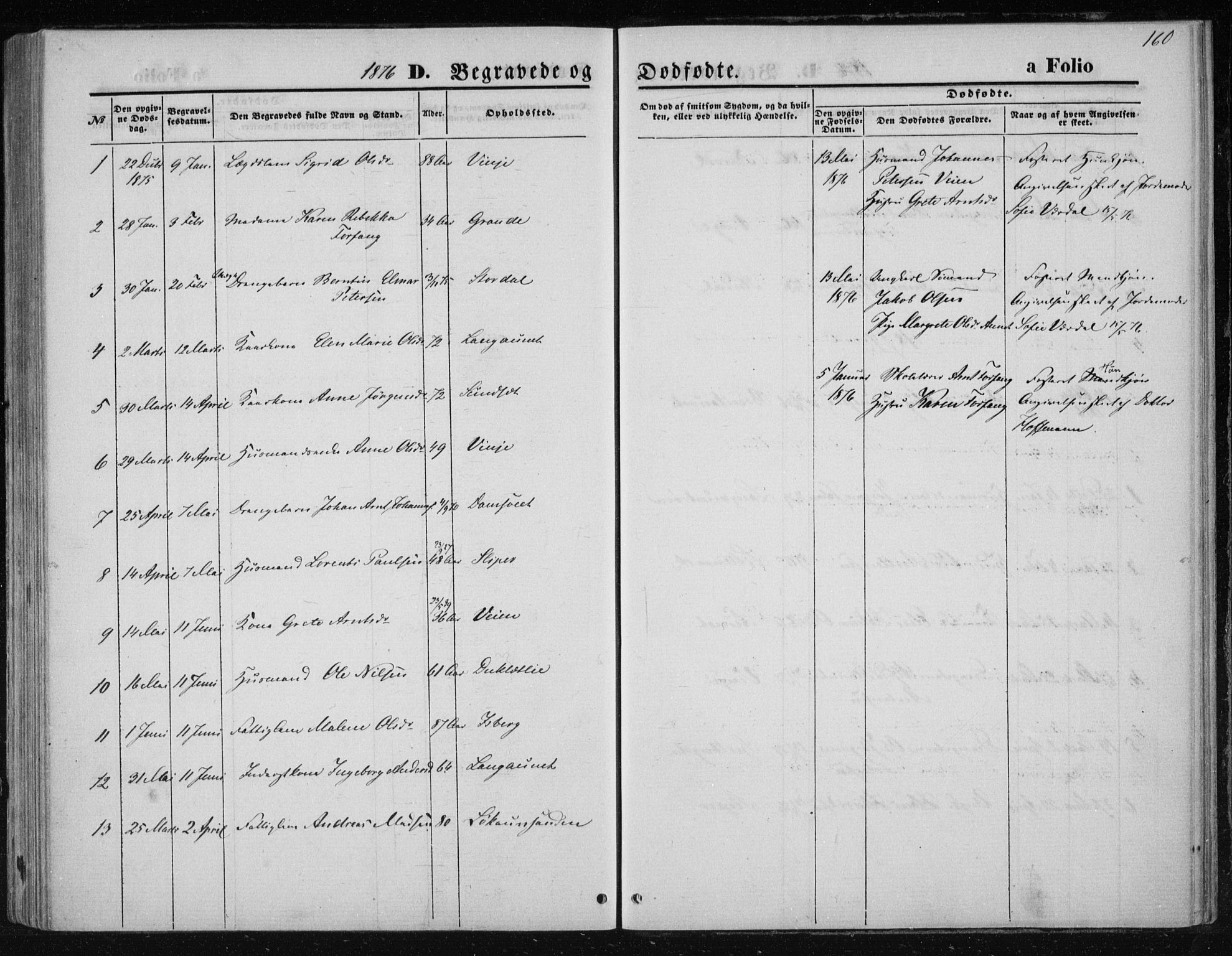 Ministerialprotokoller, klokkerbøker og fødselsregistre - Nord-Trøndelag, AV/SAT-A-1458/733/L0324: Parish register (official) no. 733A03, 1870-1883, p. 160