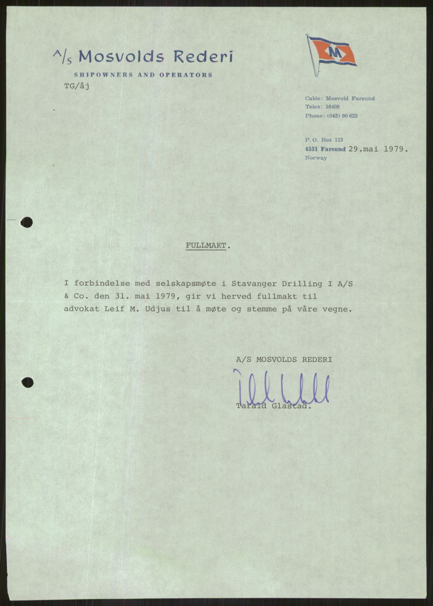 Pa 1503 - Stavanger Drilling AS, SAST/A-101906/D/L0005: Korrespondanse og saksdokumenter, 1974-1985, p. 542